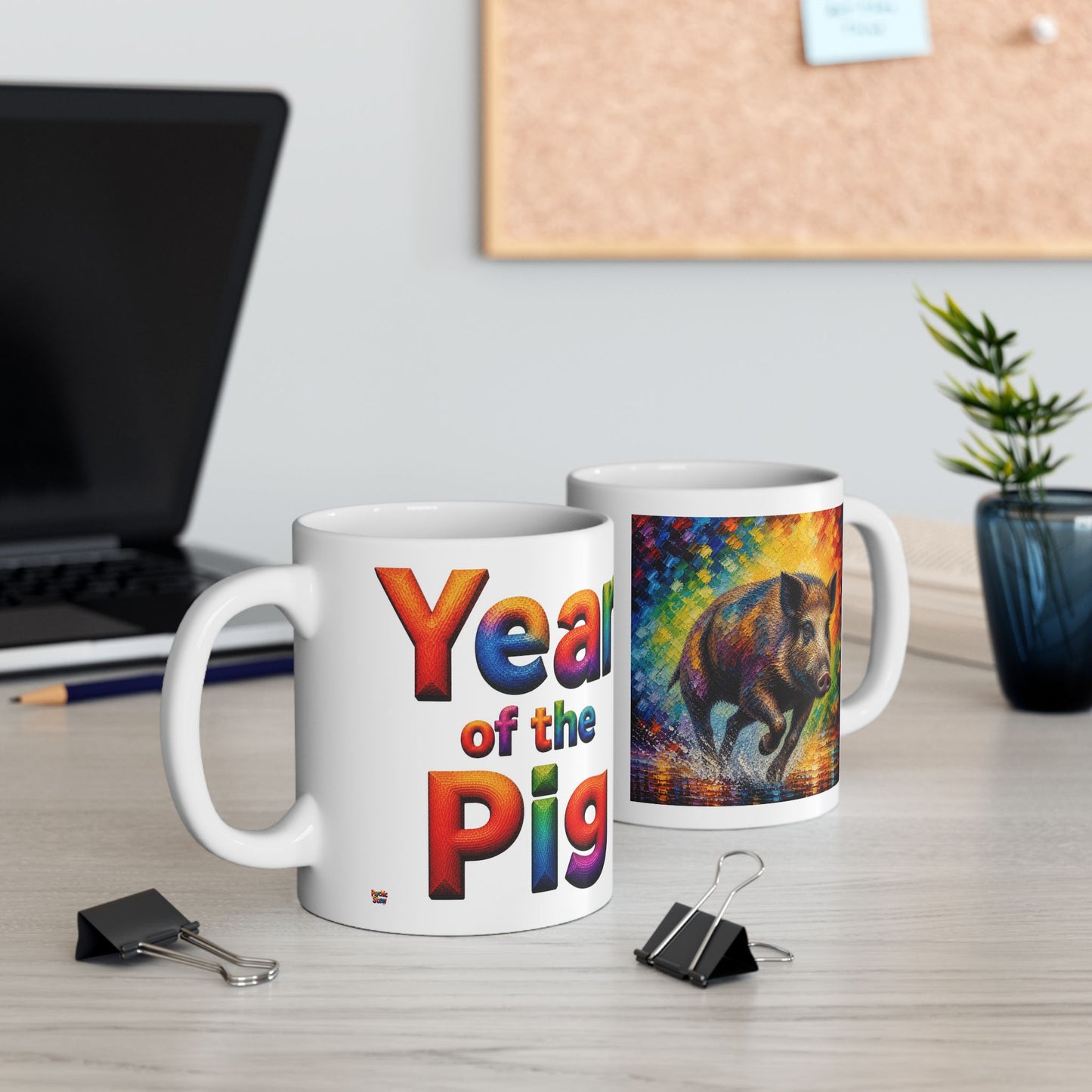 Year of the Pig Mug | Ceramic Coffee Mug 11oz. | 15oz.