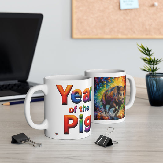 Year of the Pig Mug | Ceramic Coffee Mug 11oz. | 15oz.