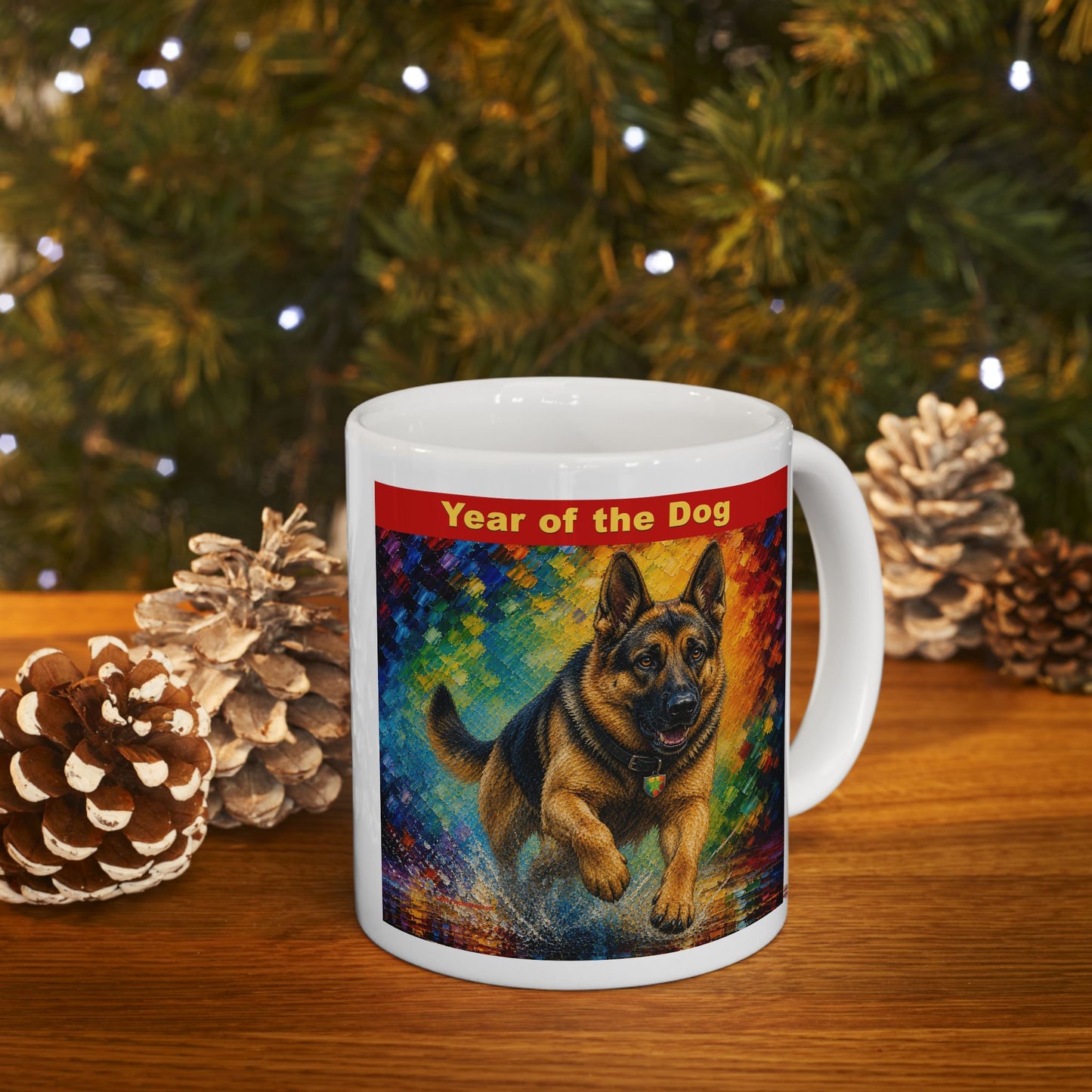 Eastern Year of the Dog Mug | Ceramic Coffee Mug 11oz. | 15oz.