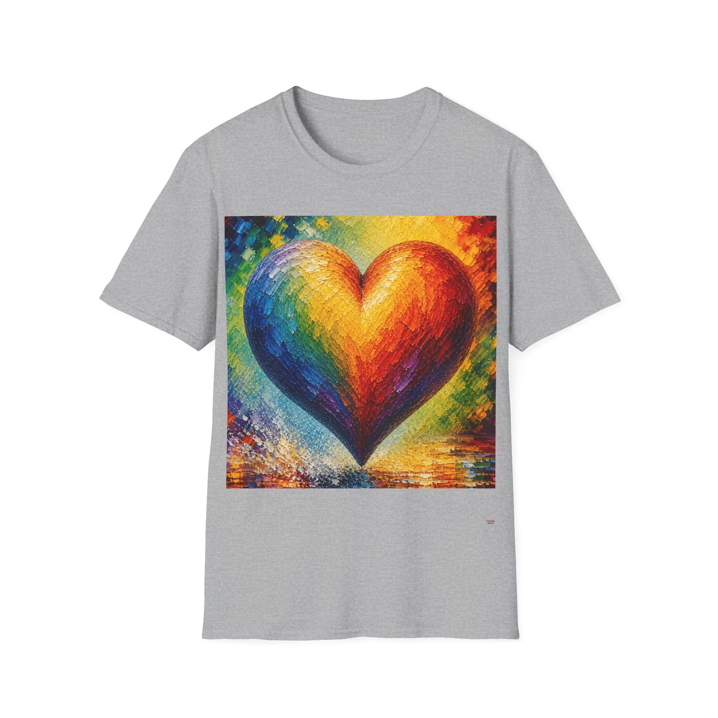 Good Vibes Pretty Painted Heart T-Shirt | 13 Colors | S - 3XL