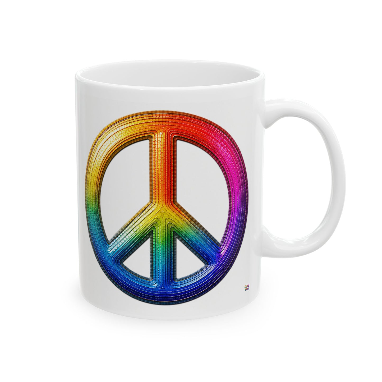 Good Vibes Peace Mug | Ceramic Coffee Mug 11oz. | 15oz.