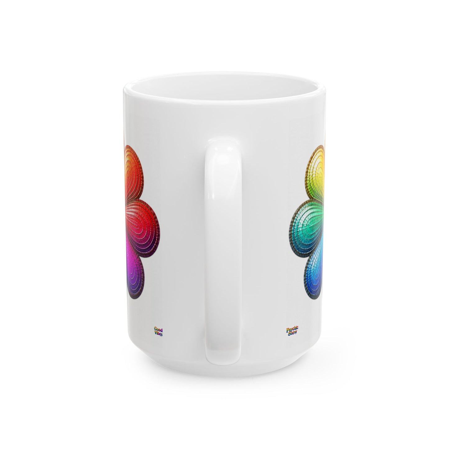 Good Vibes Flower Mug | Ceramic Coffee Mug 11oz. | 15oz.