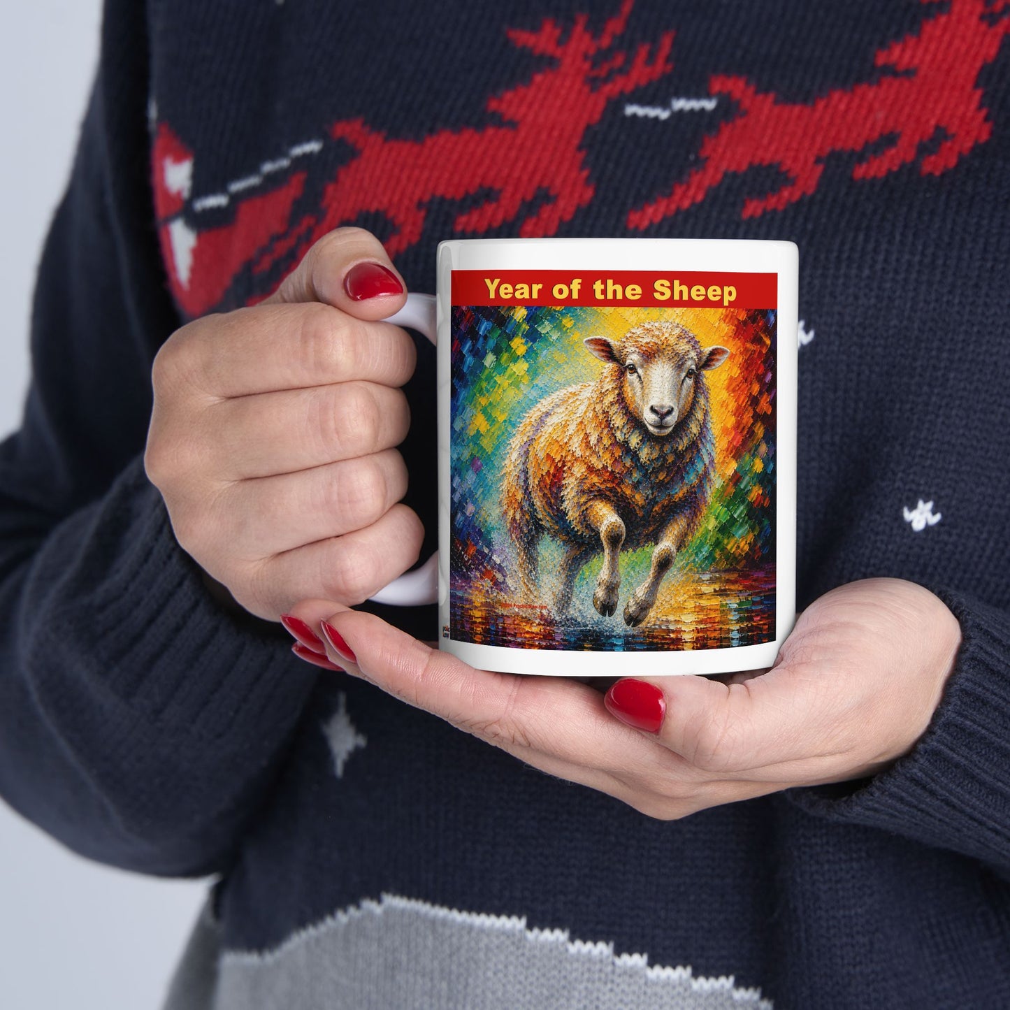 Eastern Year of the Sheep Mug | Ceramic Coffee Mug 11oz. | 15oz.