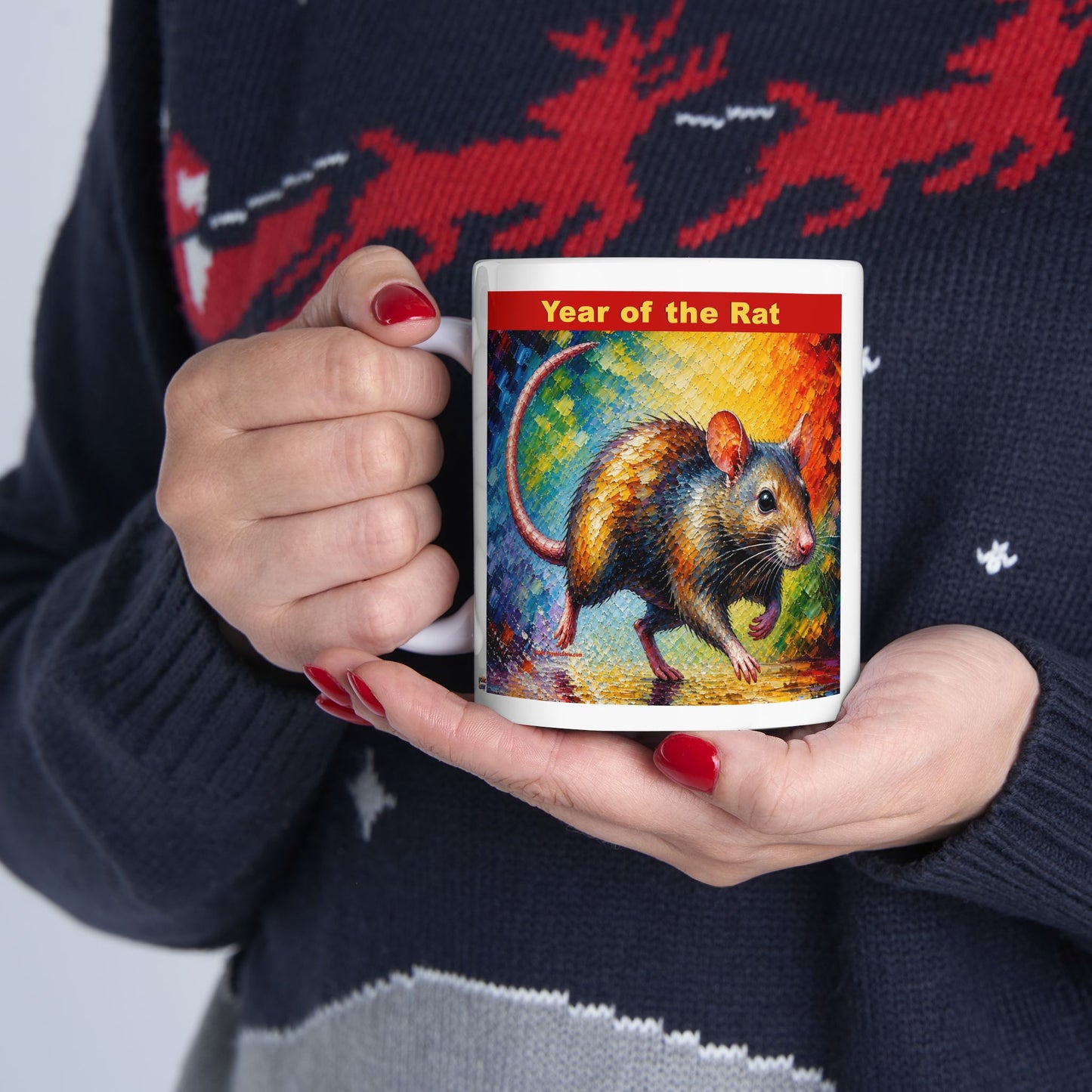 Eastern Year of the Rat Mug | Ceramic Coffee Mug 11oz. | 15oz.