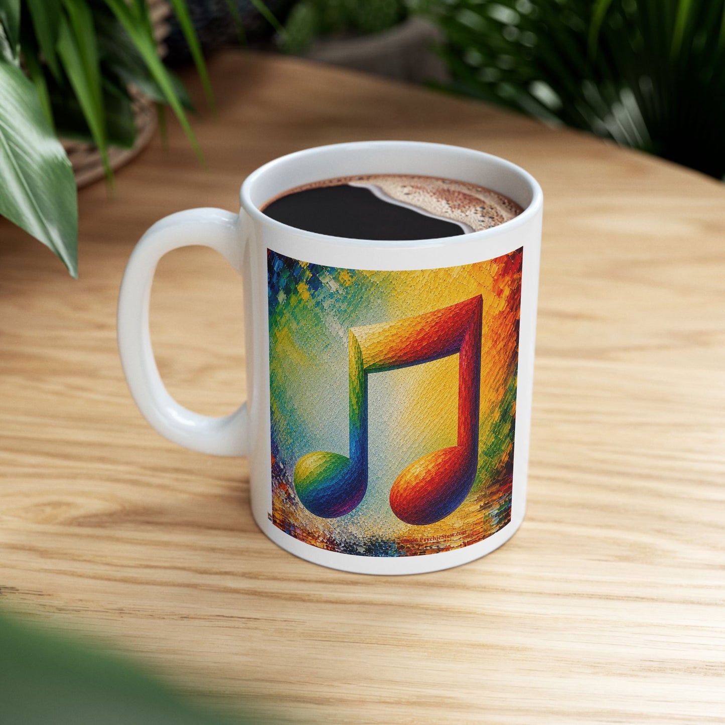 Good Vibes Painted Picturesque Music Mug | Ceramic Coffee Mug 11oz. | 15oz.
