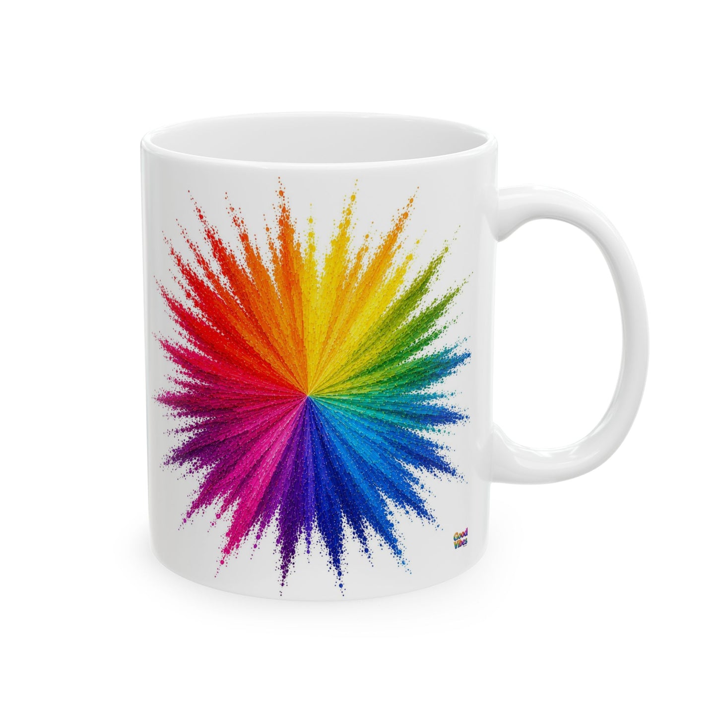 Good Vibes Bright Colorburst Mug | Ceramic Coffee Mug 11oz. | 15oz.