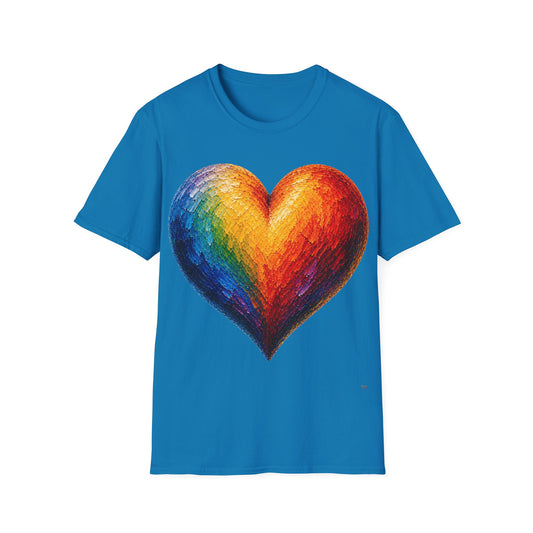 Good Vibes Painted Heart T-Shirt | 13 Colors | S - 3XL