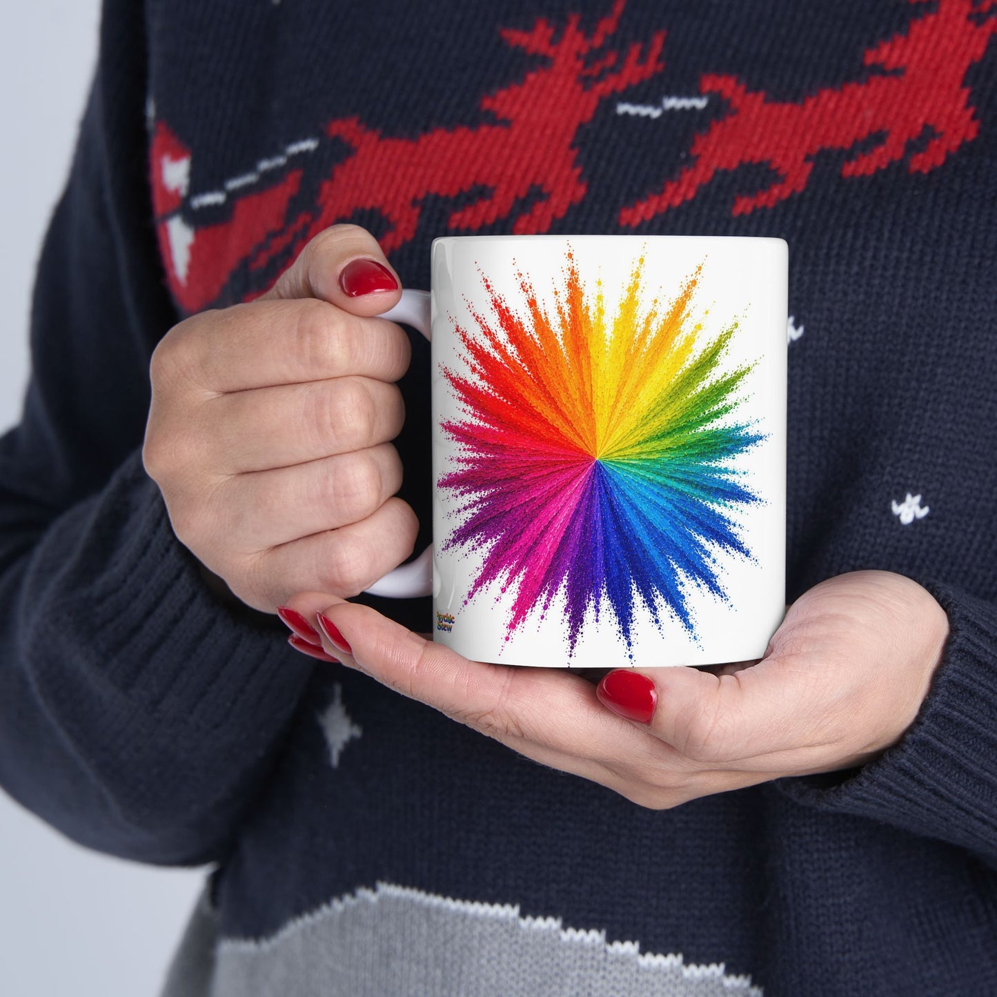 Good Vibes Bright Colorburst Mug | Ceramic Coffee Mug 11oz. | 15oz.