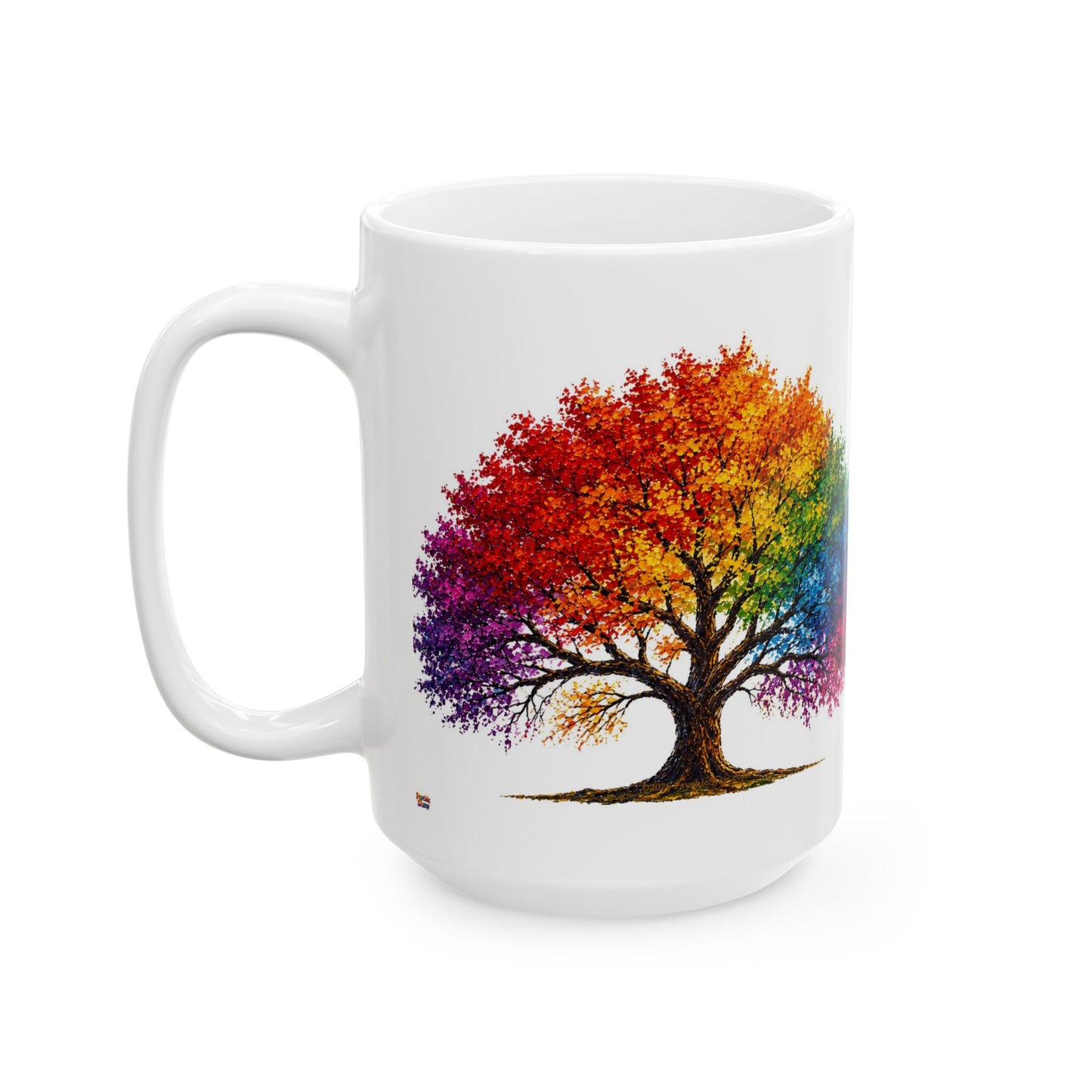 Good Vibes Painted Tree Mug | Ceramic Coffee Mug 11oz. | 15oz.