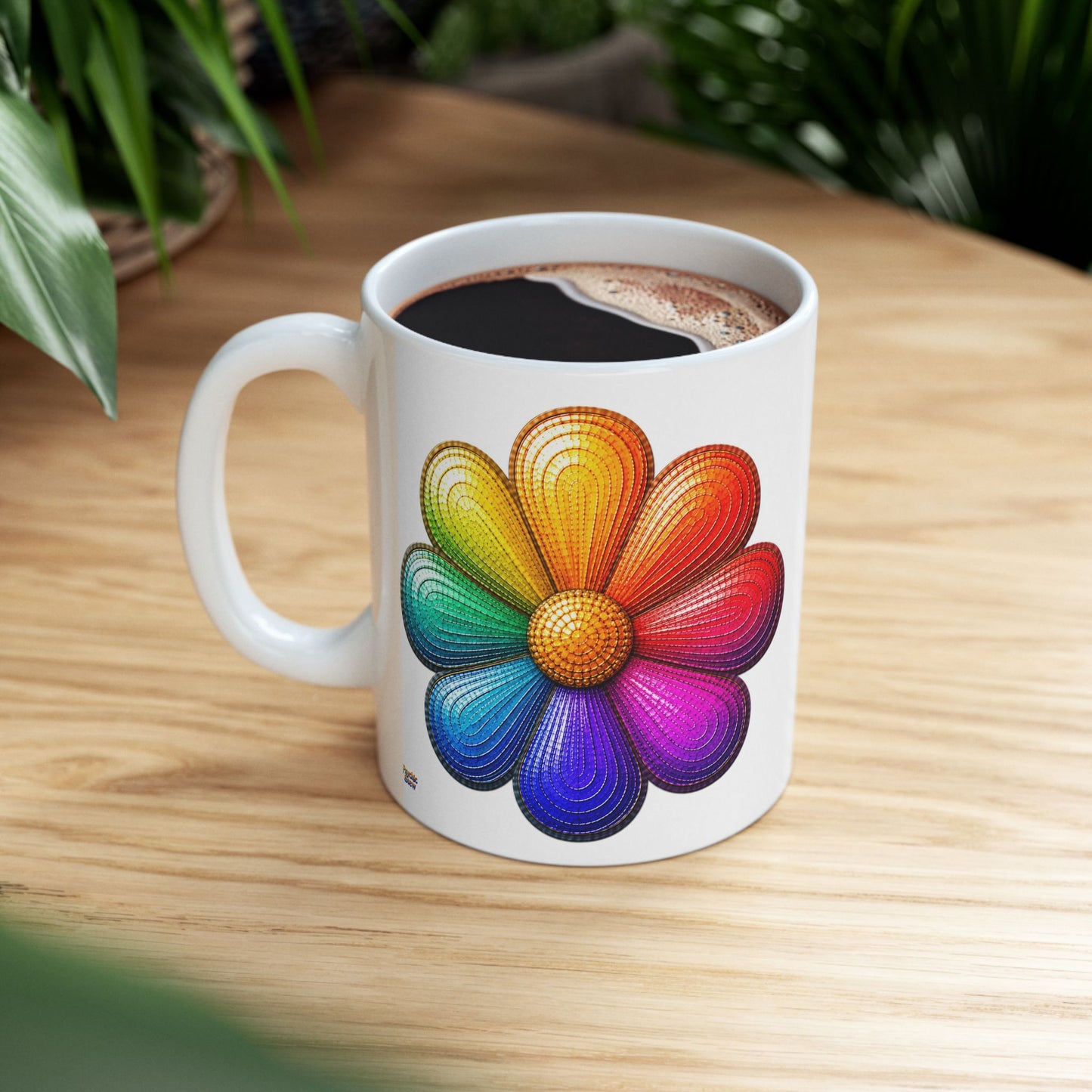 Good Vibes Flower Mug | Ceramic Coffee Mug 11oz. | 15oz.