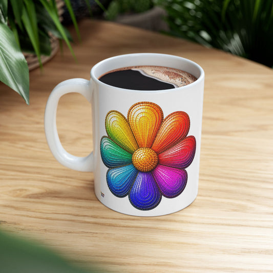 Good Vibes Flower Mug | Ceramic Coffee Mug 11oz. | 15oz.