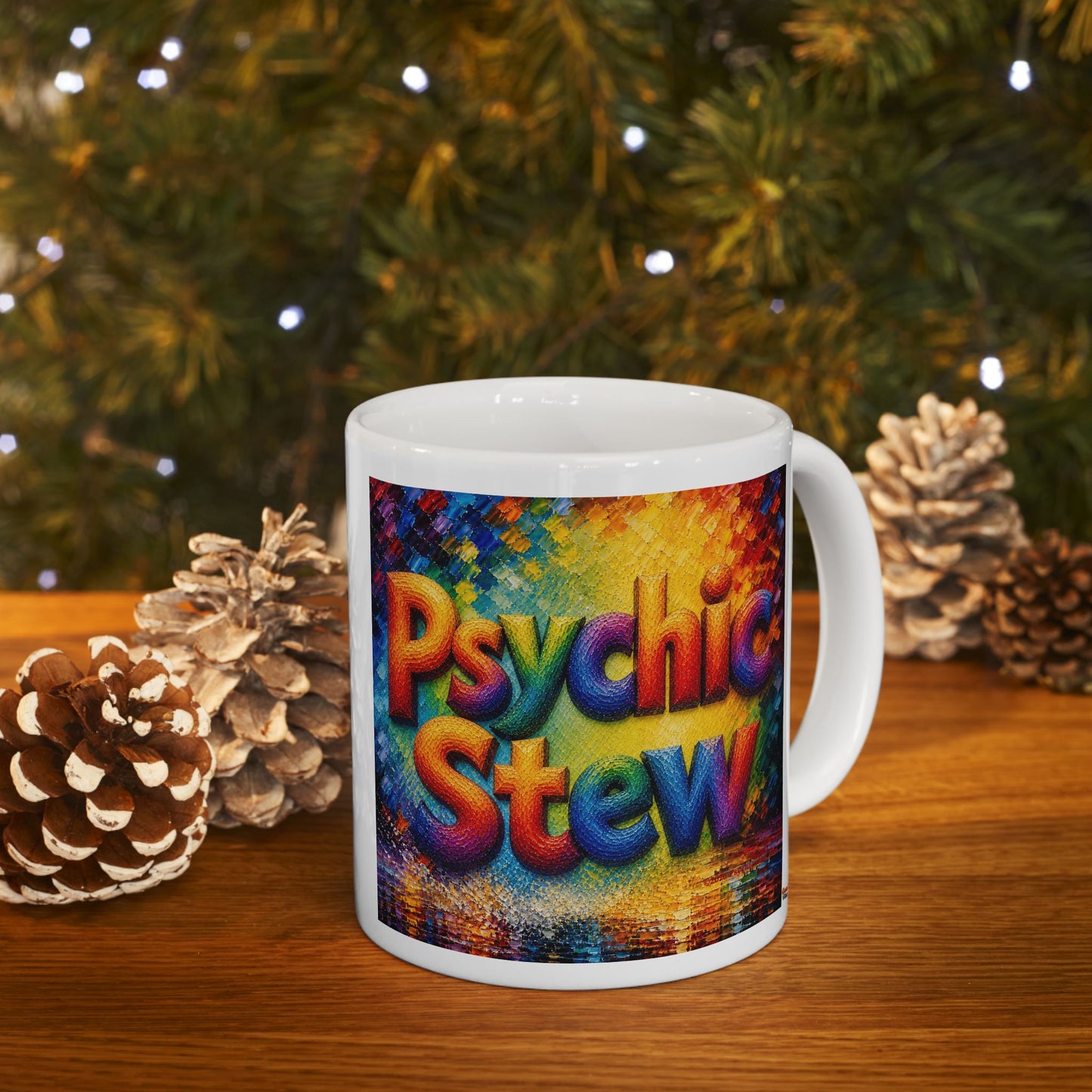 Good Vibes Painted Psychic Stew Mug | Ceramic Coffee Mug 11oz. | 15oz.