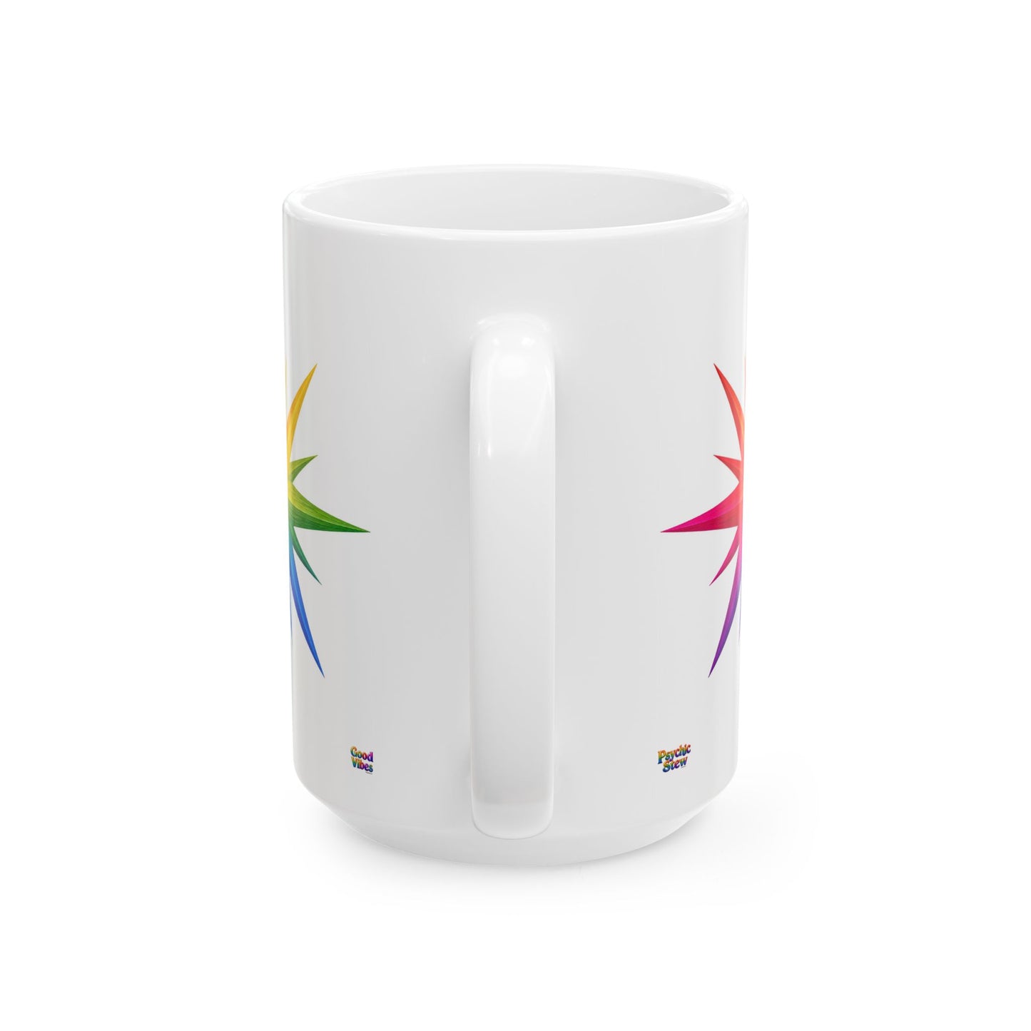 Good Vibes Bright Starburst Mug | Ceramic Coffee Mug 11oz. | 15oz.