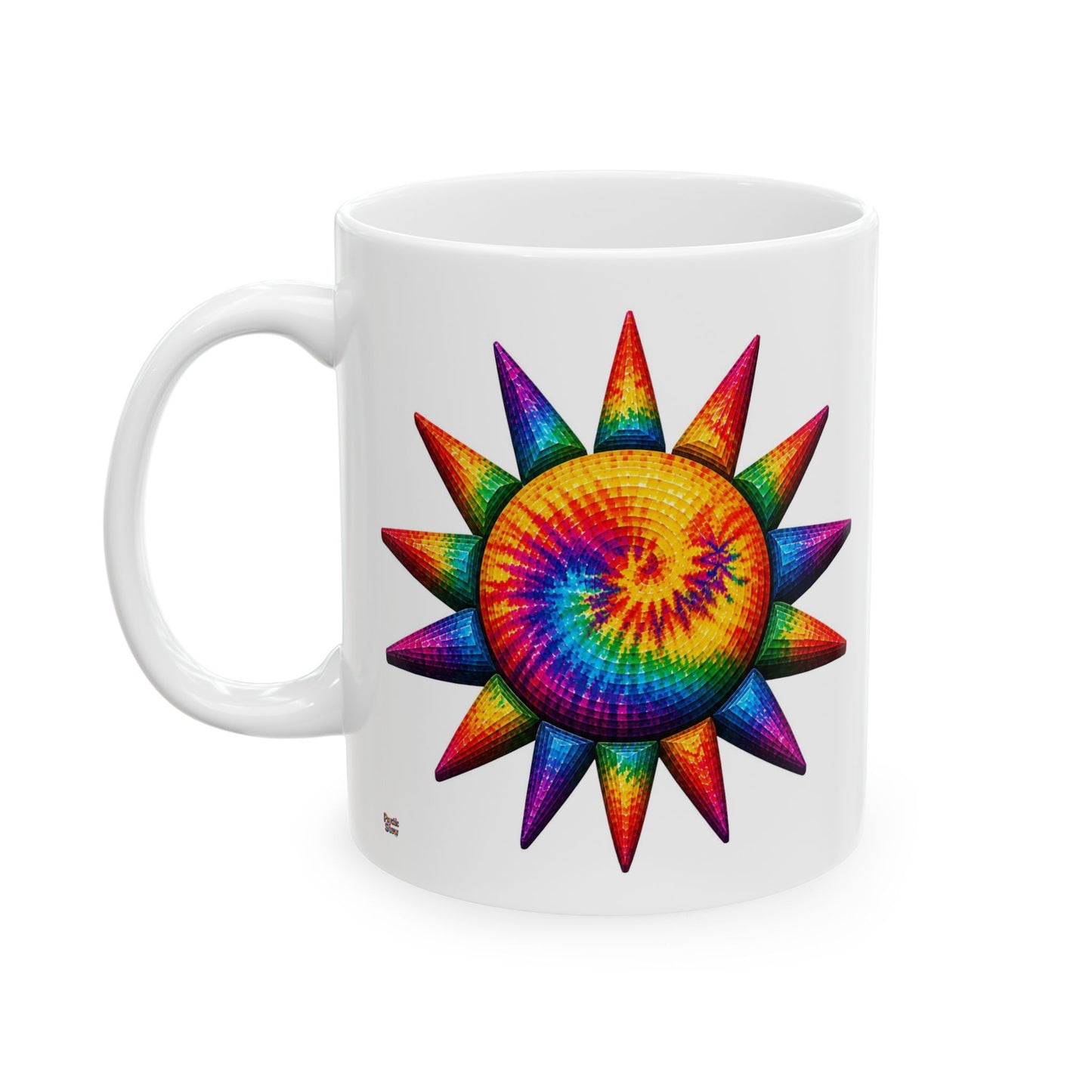 Good Vibes Tie-Dye Sun Mug | Ceramic Coffee Mug 11oz. | 15oz.