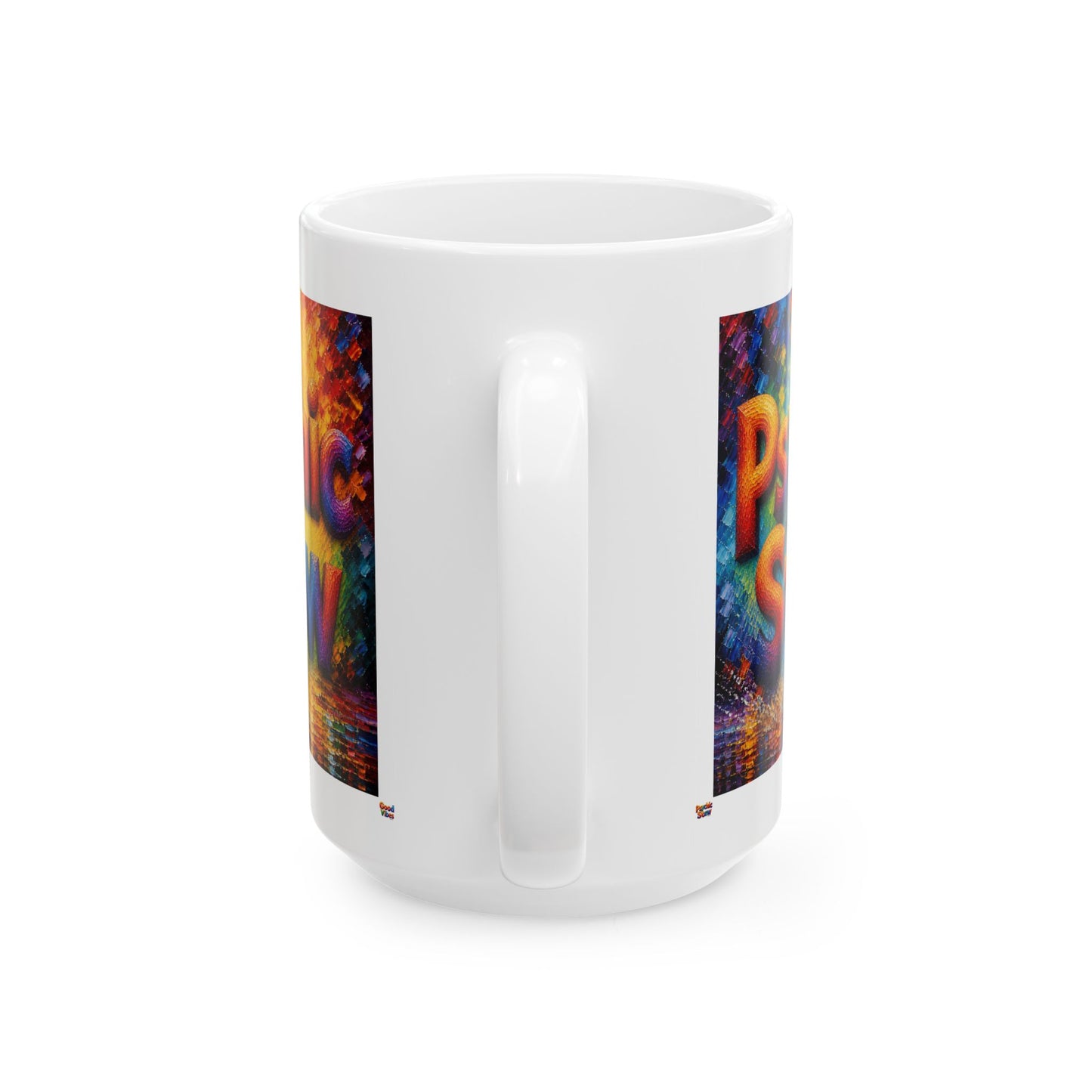 Good Vibes Painted Psychic Stew Mug | Ceramic Coffee Mug 11oz. | 15oz.