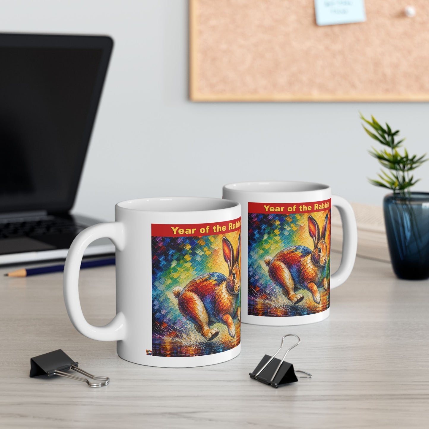 Eastern Year of the Rabbit Mug | Ceramic Coffee Mug 11oz. | 15oz.