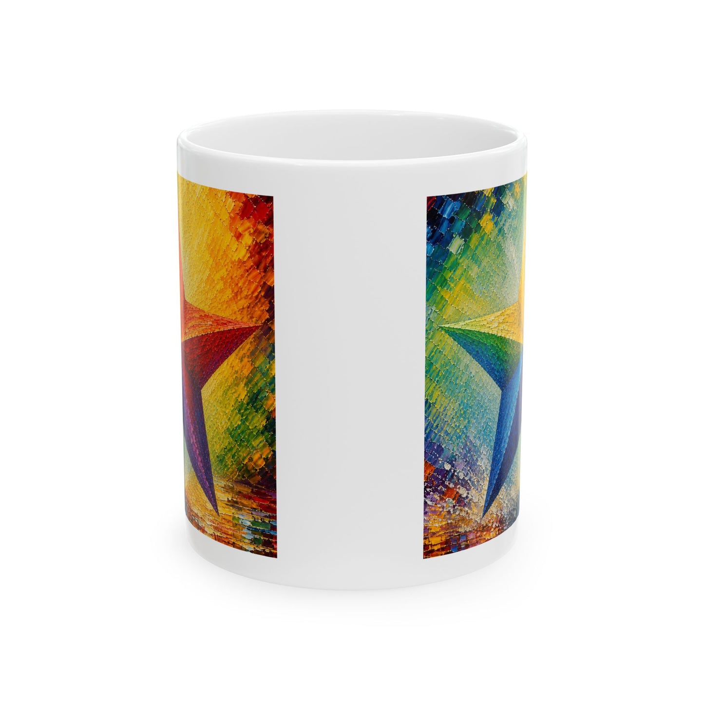 Good Vibes Painted Picturesque Star Mug | Ceramic Coffee Mug 11oz. | 15oz.