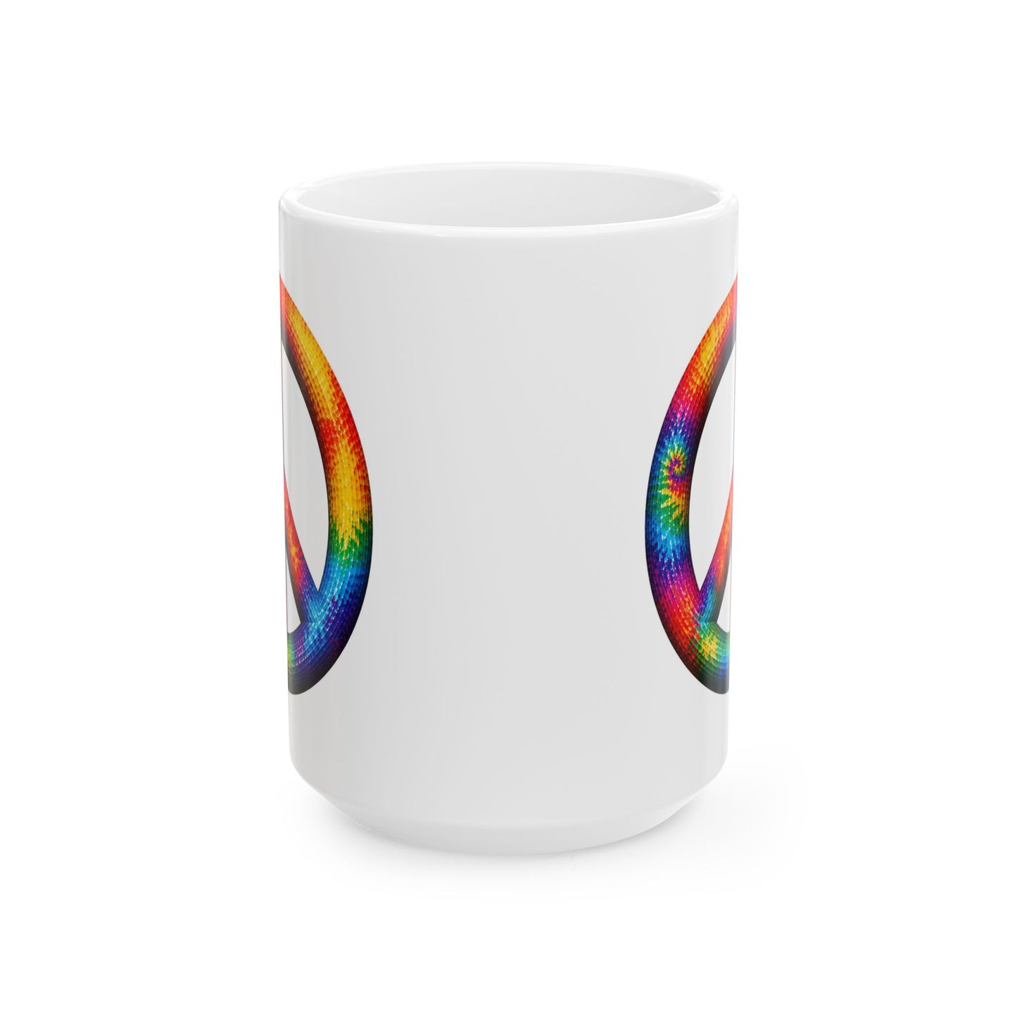 Good Vibes Tie-Dye Peace Mug | Ceramic Coffee Mug 11oz. | 15oz.