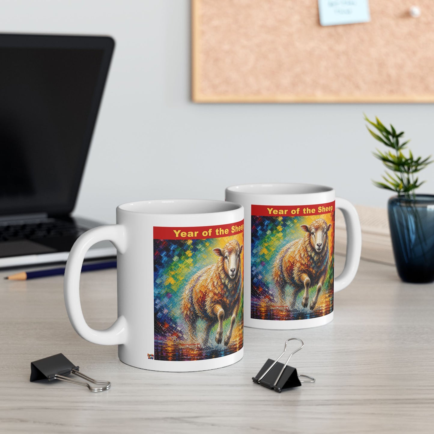 Eastern Year of the Sheep Mug | Ceramic Coffee Mug 11oz. | 15oz.