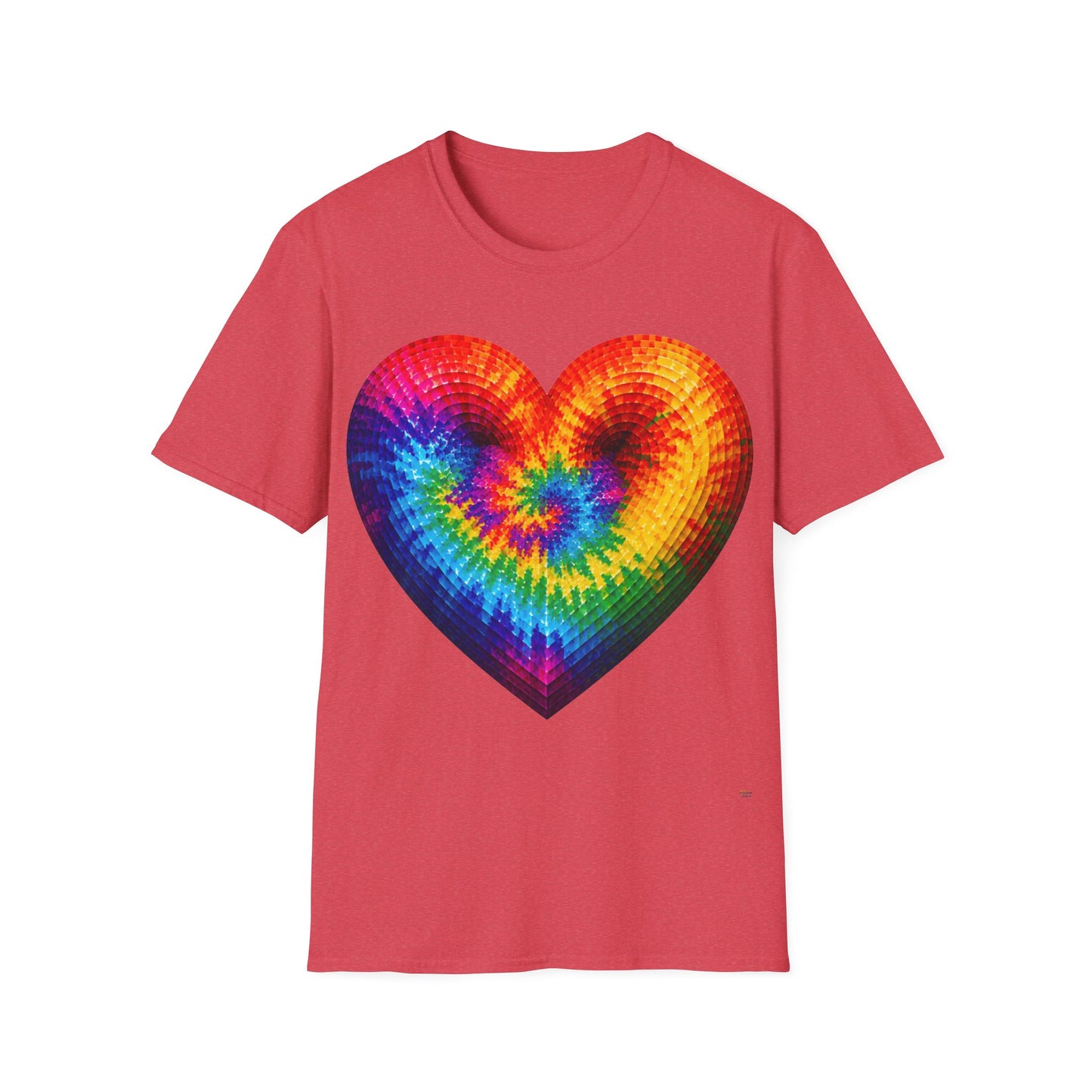 Good Vibes Tie-Dye Heart T-Shirt | 13 Colors | S - 3XL