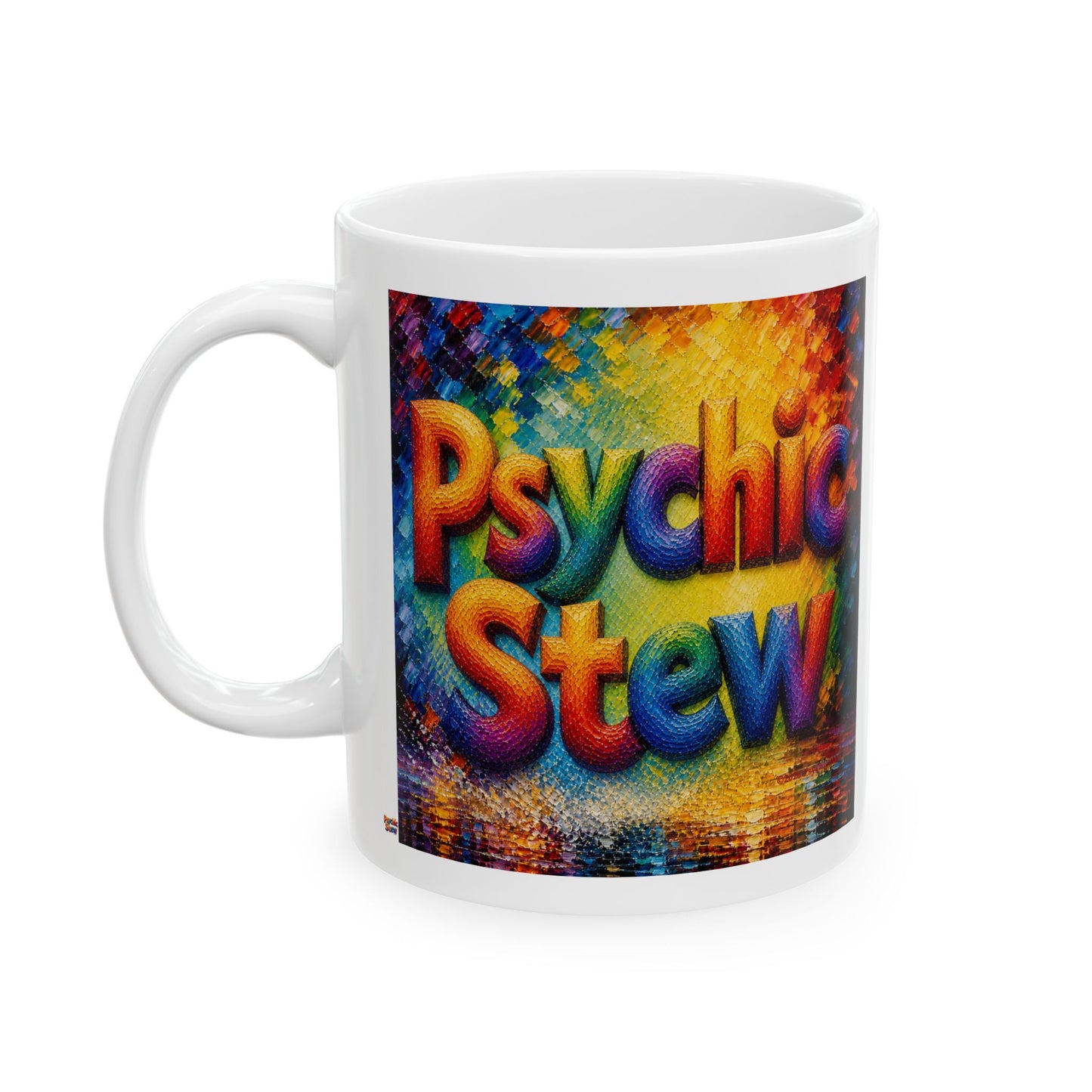 Good Vibes Painted Psychic Stew Mug | Ceramic Coffee Mug 11oz. | 15oz.