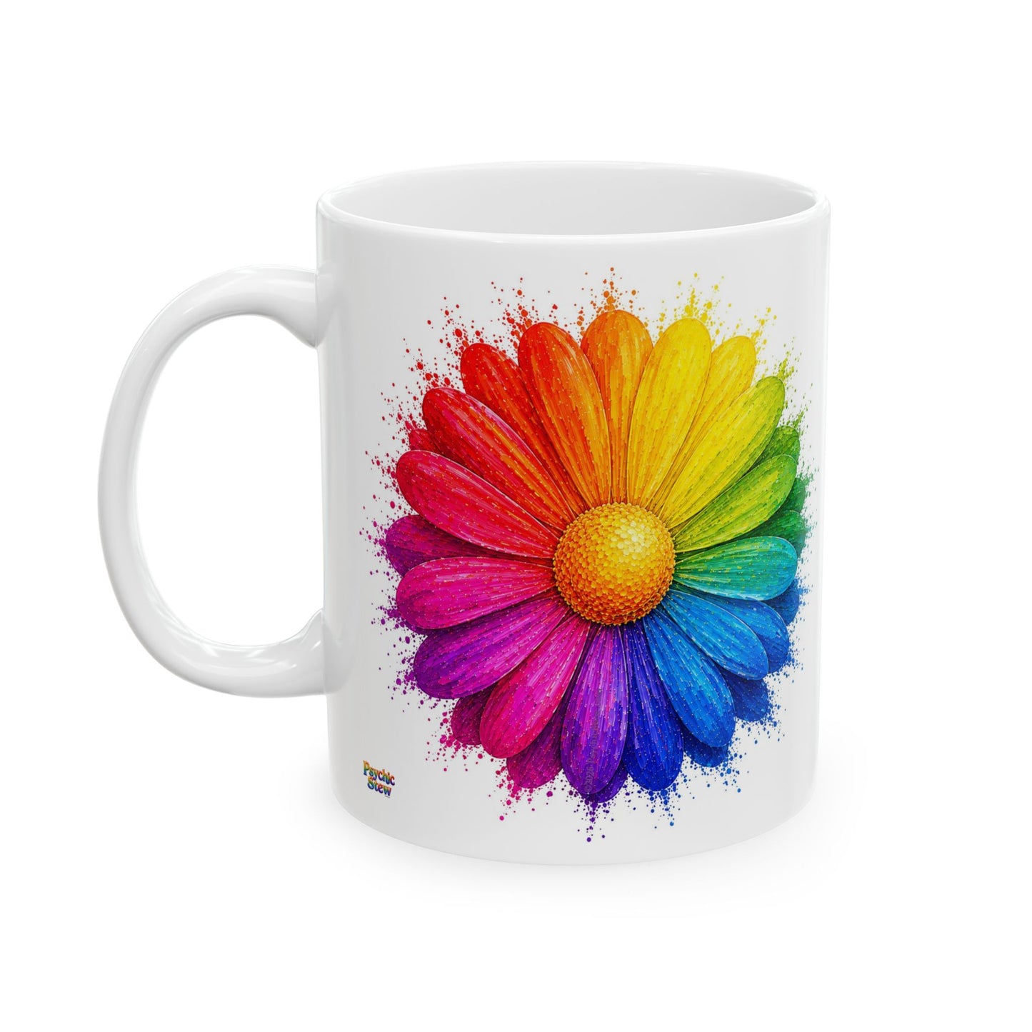 Good Vibes Bright Flower Mug | Ceramic Coffee Mug 11oz. | 15oz.