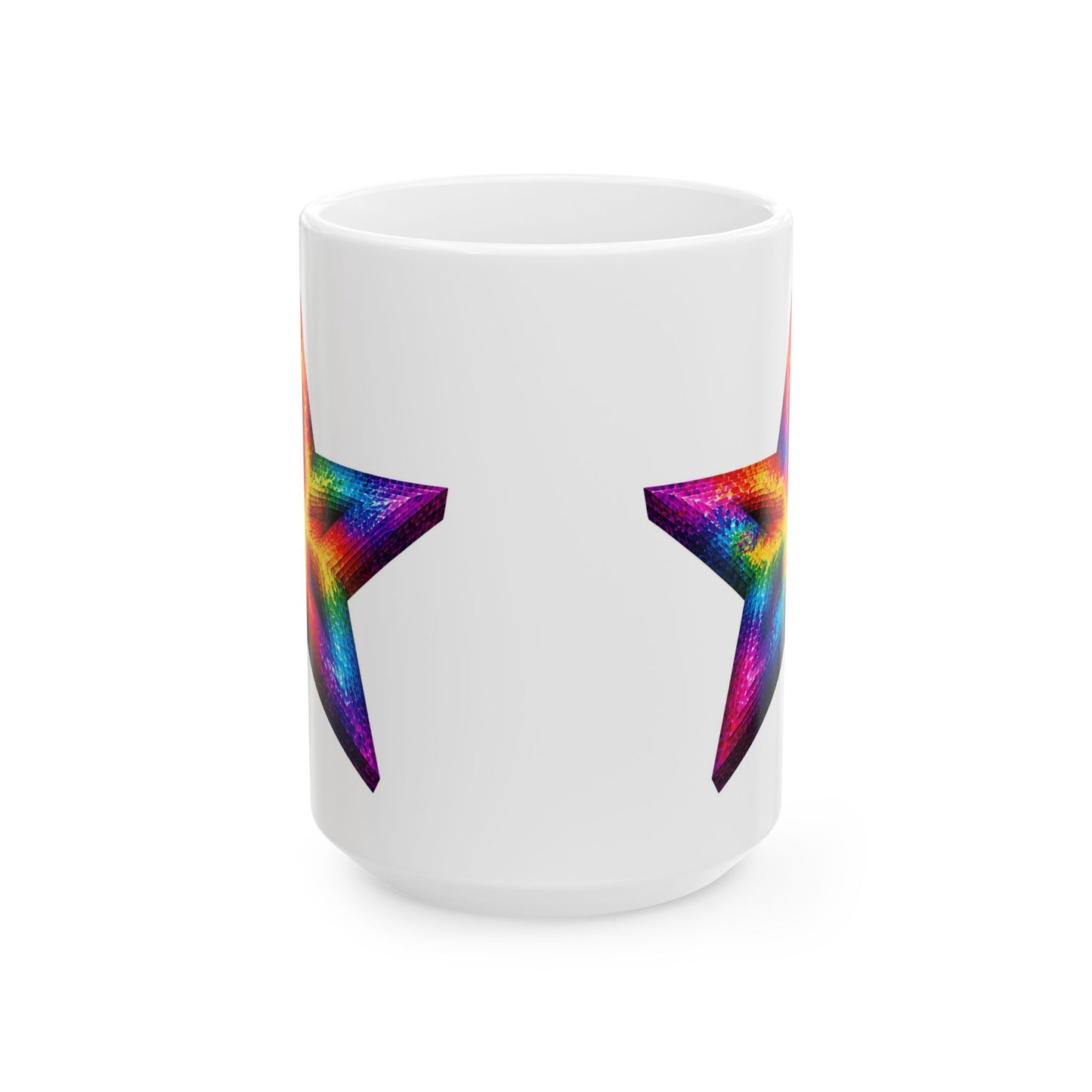 Good Vibes Tie-Dye Star Mug | Ceramic Coffee Mug 11oz. | 15oz.