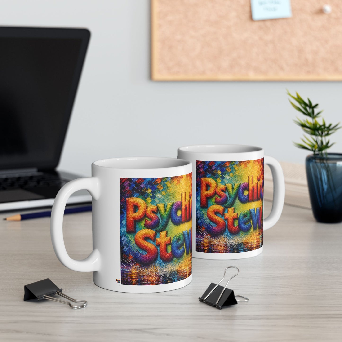 Good Vibes Painted Psychic Stew Mug | Ceramic Coffee Mug 11oz. | 15oz.