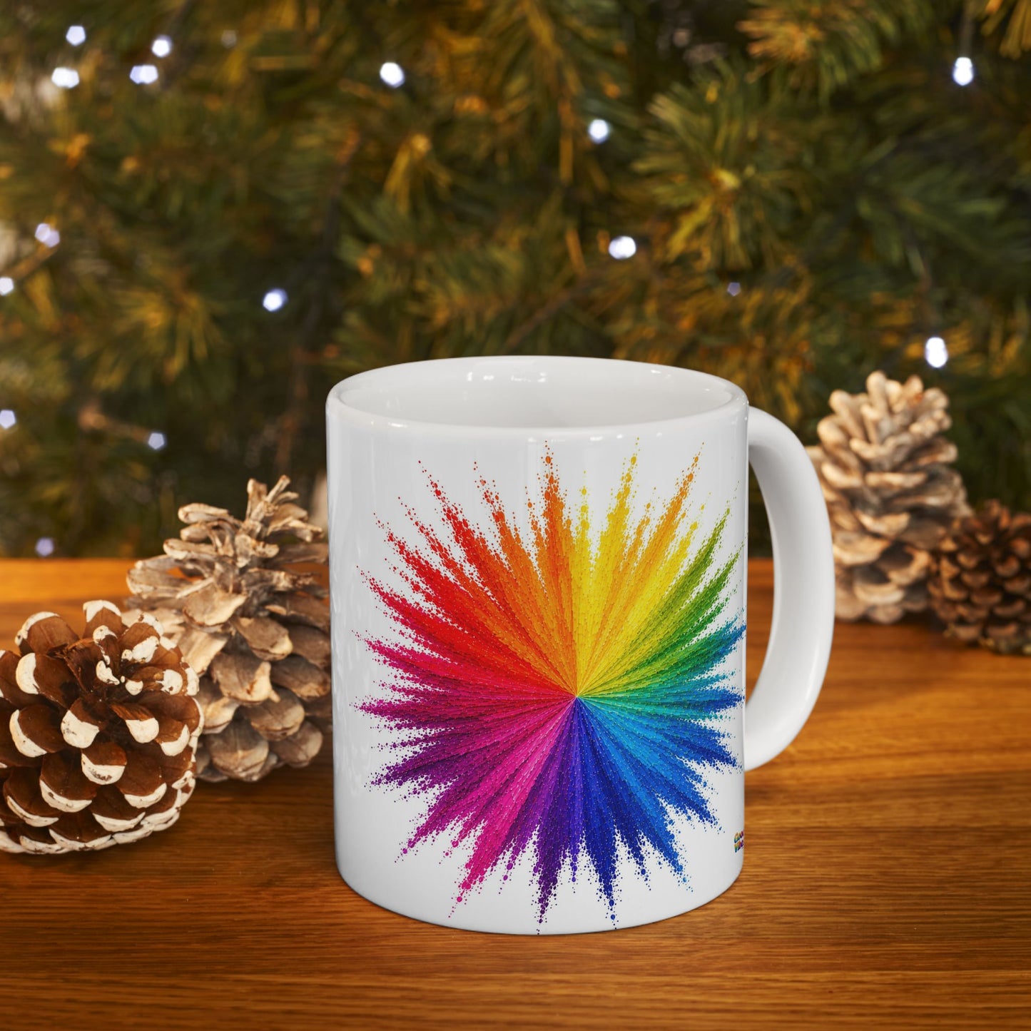 Good Vibes Bright Colorburst Mug | Ceramic Coffee Mug 11oz. | 15oz.