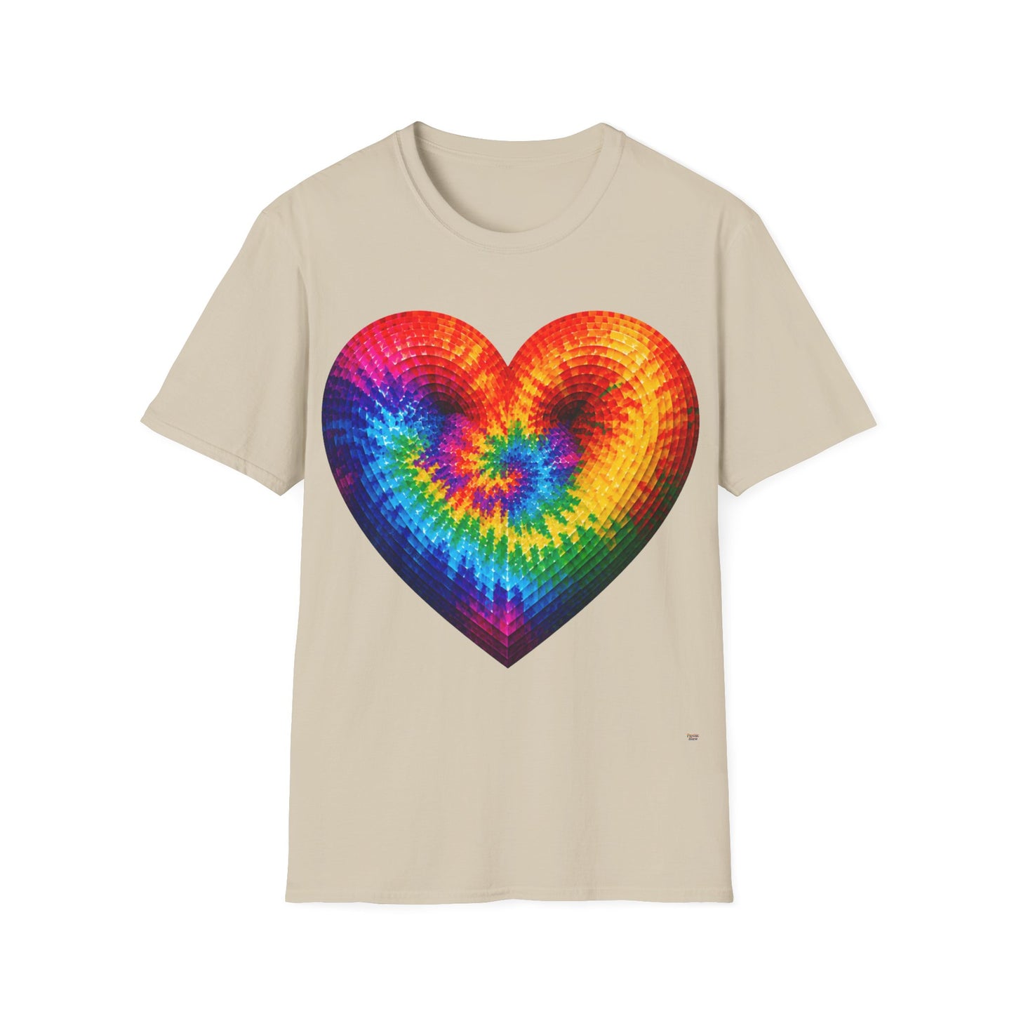 Good Vibes Tie-Dye Heart T-Shirt | 13 Colors | S - 3XL