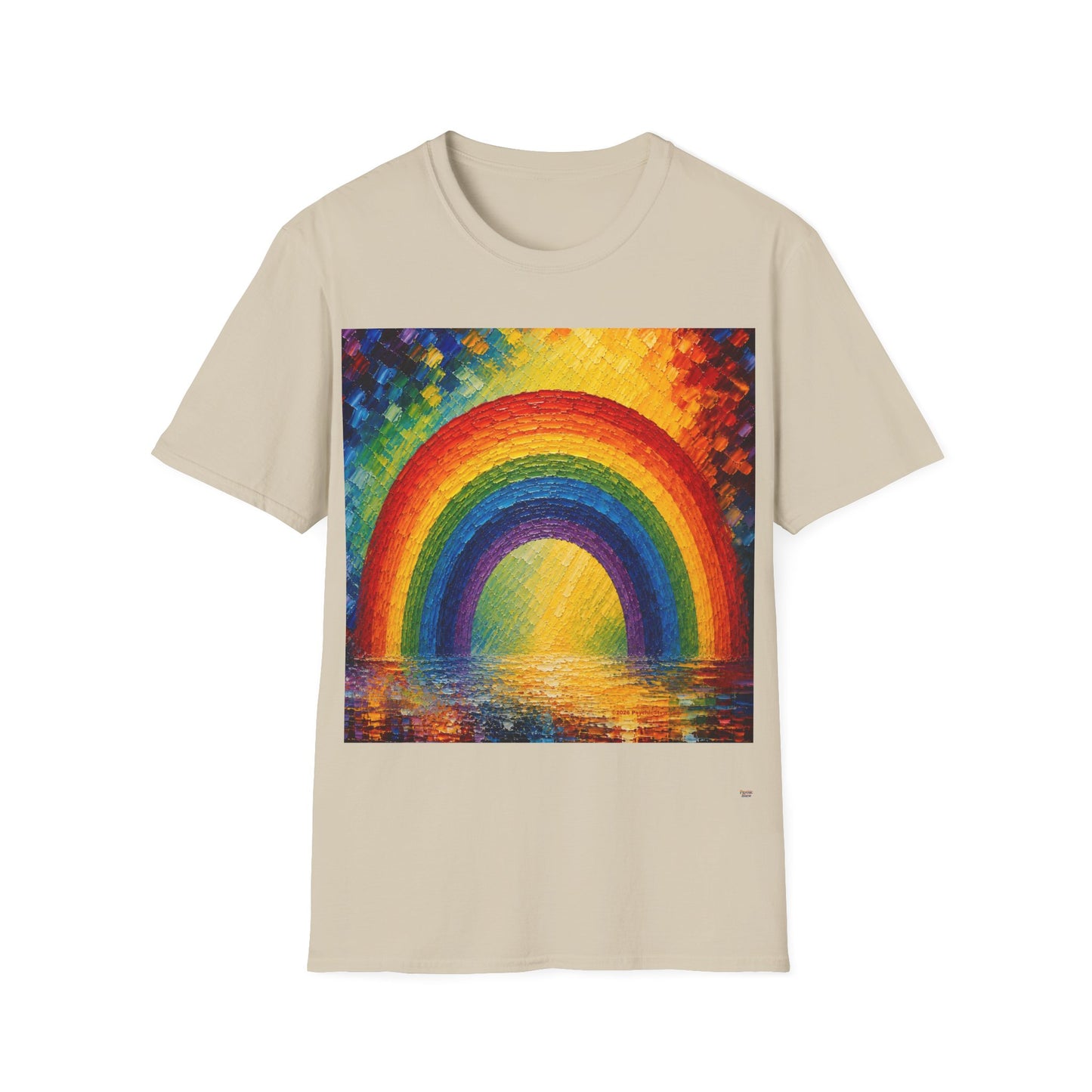 Good Vibes Painted Rainbow T-Shirt | 13 Colors | S - 3XL