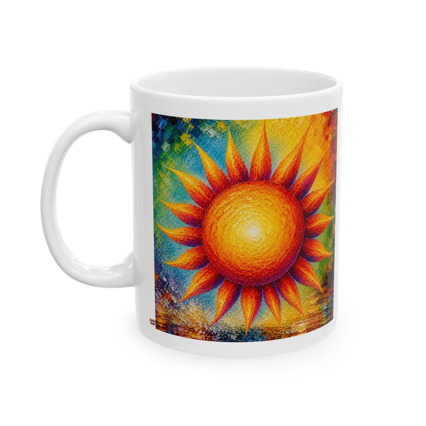 Good Vibes Painted Sun Mug | Ceramic Coffee Mug 11oz. | 15oz.