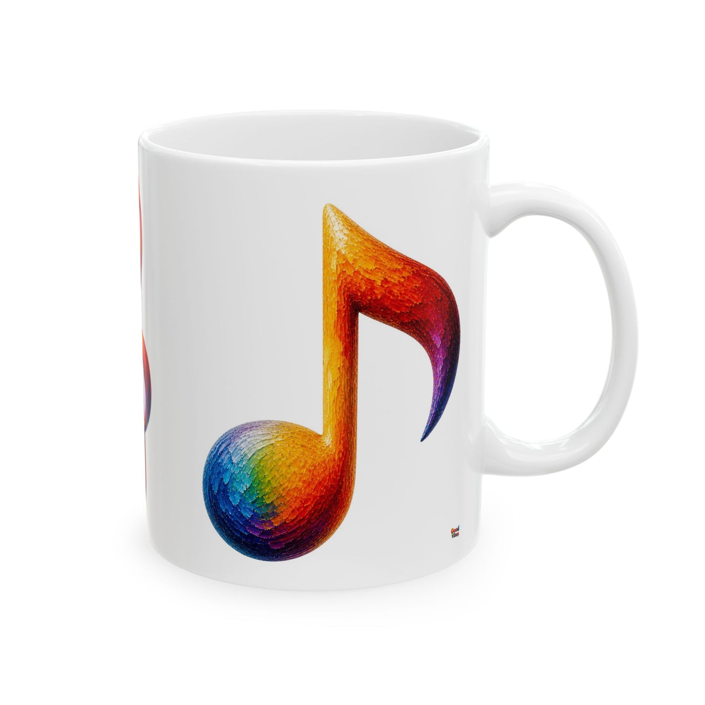 Good Vibes Painted Music Mug | Ceramic Coffee Mug 11oz. | 15oz.