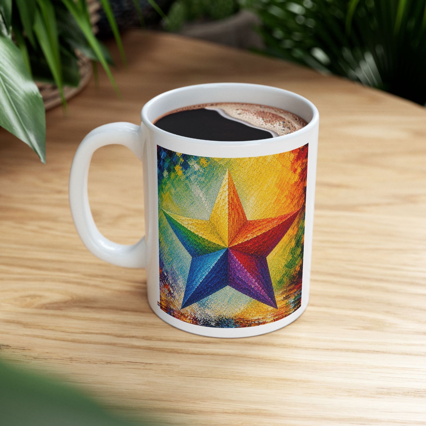 Good Vibes Painted Picturesque Star Mug | Ceramic Coffee Mug 11oz. | 15oz.