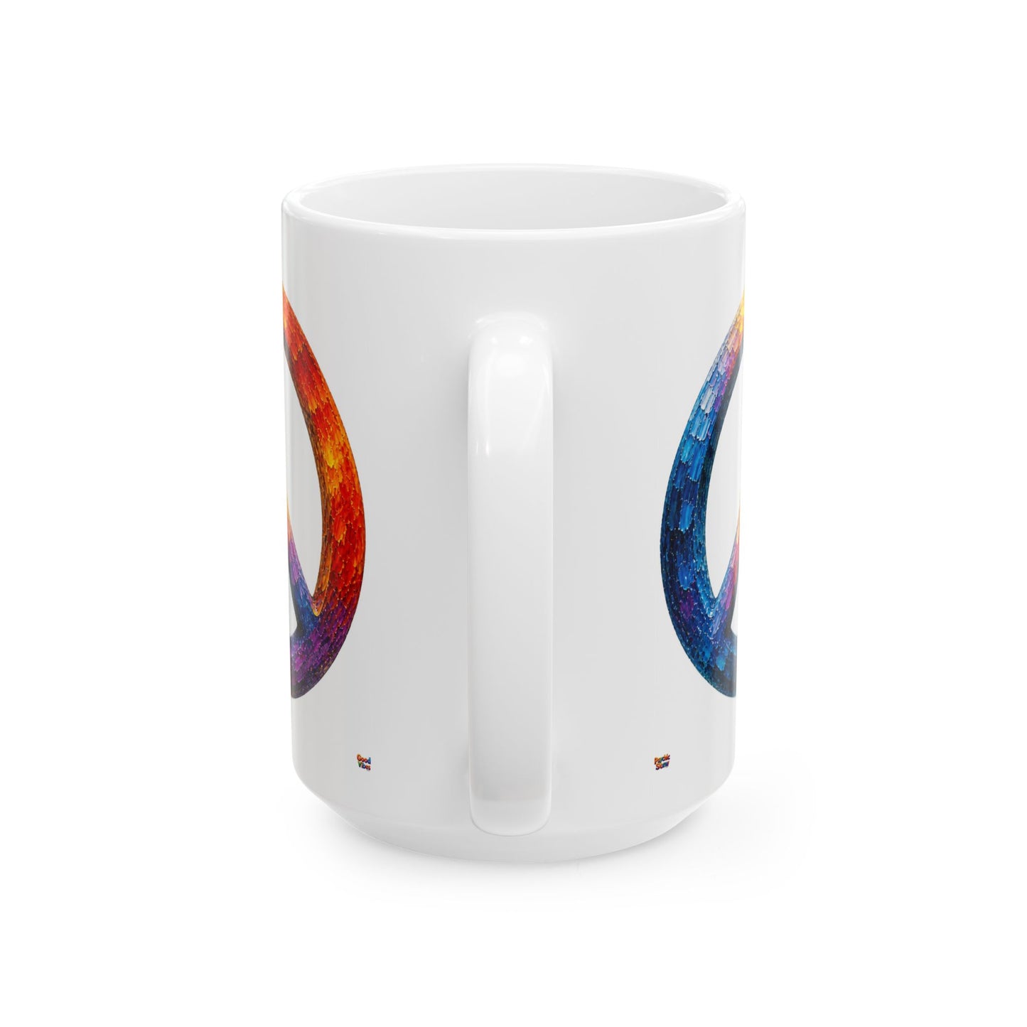 Good Vibes Painted Peace Mug | Ceramic Coffee Mug 11oz. | 15oz.