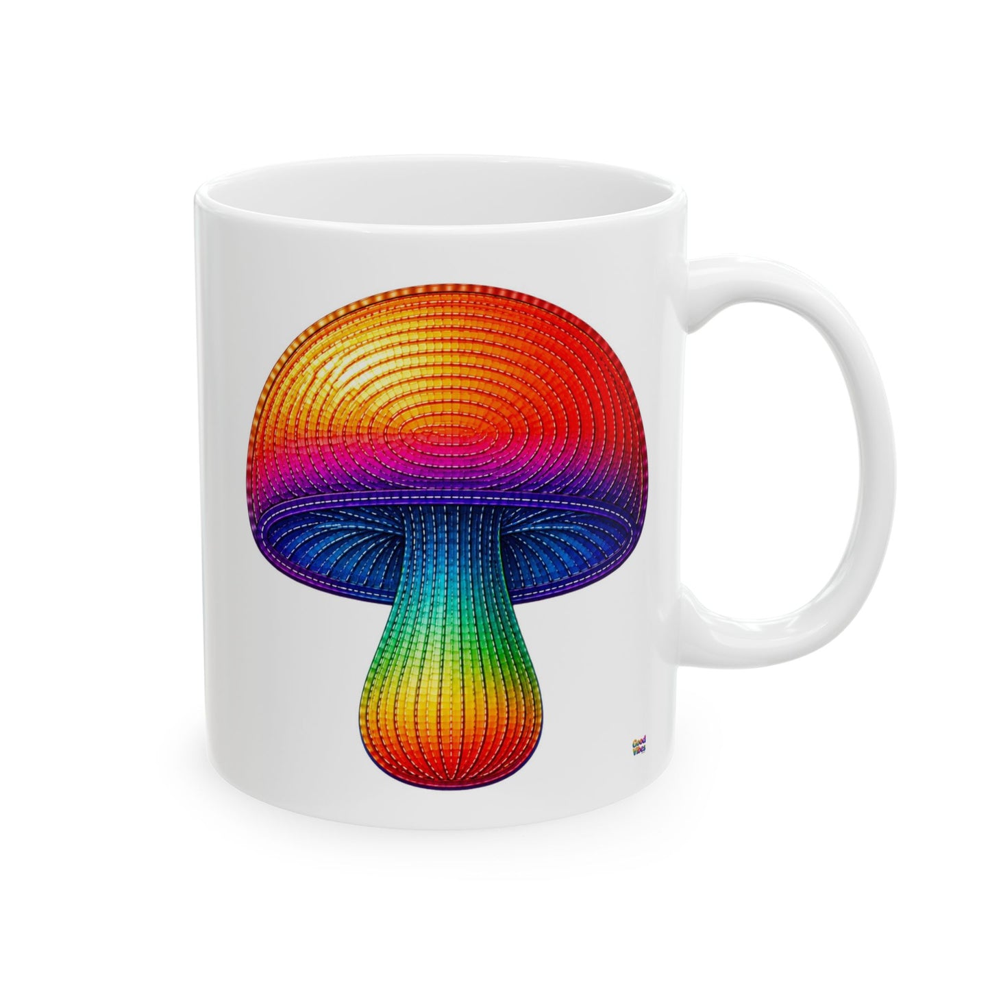 Good Vibes Mushroom Mug | Ceramic Coffee Mug 11oz. | 15oz.