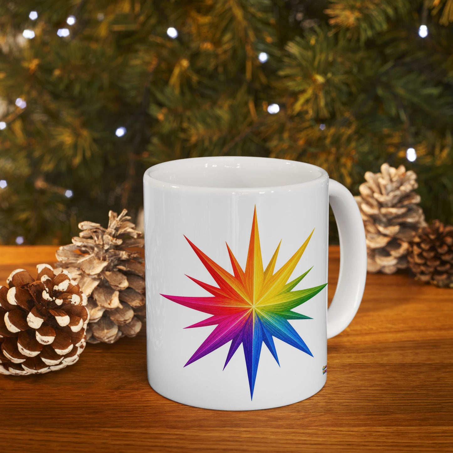 Good Vibes Bright Starburst Mug | Ceramic Coffee Mug 11oz. | 15oz.