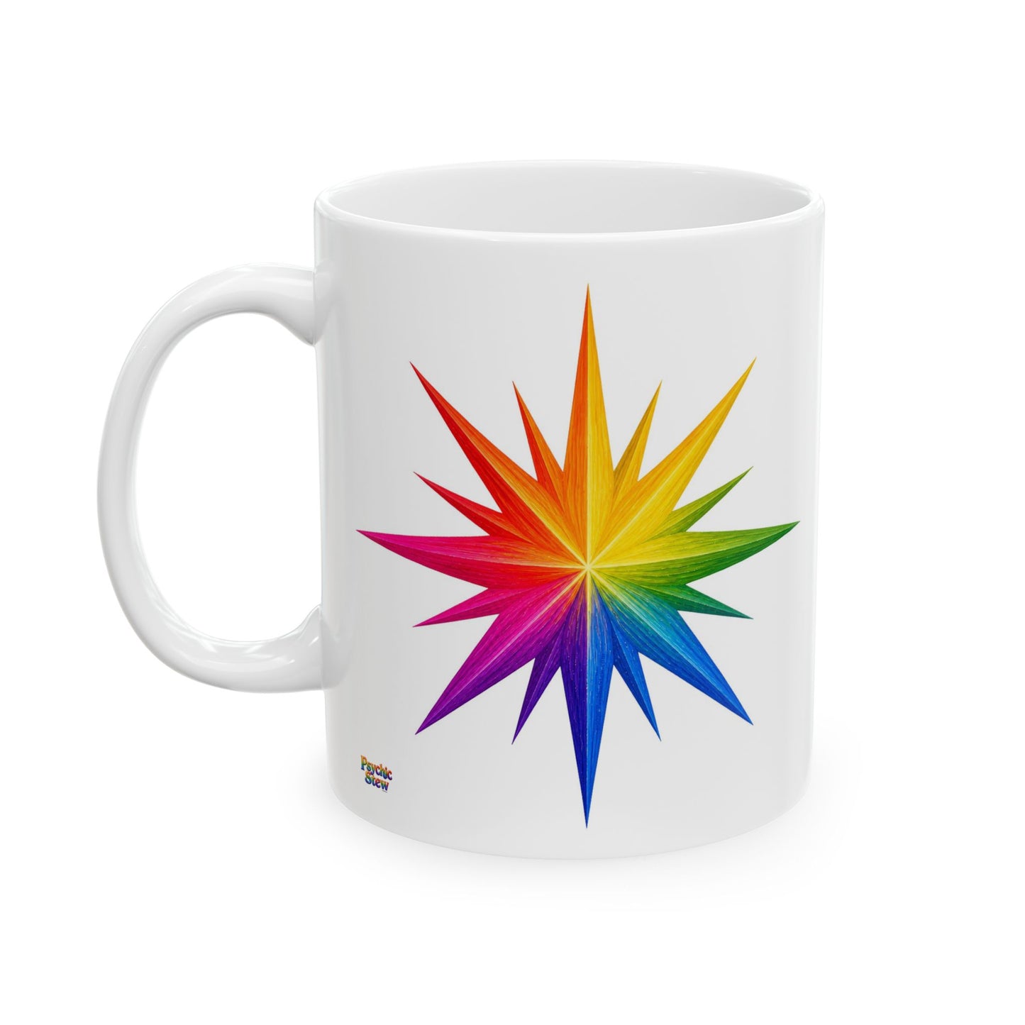 Good Vibes Bright Starburst Mug | Ceramic Coffee Mug 11oz. | 15oz.