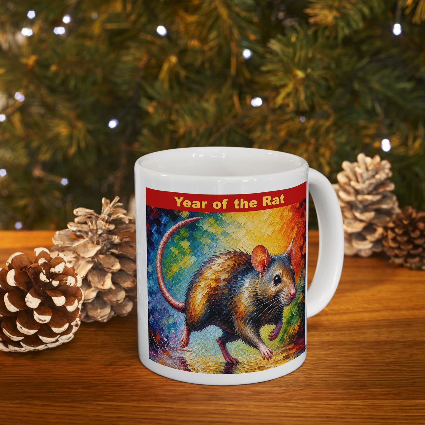 Eastern Year of the Rat Mug | Ceramic Coffee Mug 11oz. | 15oz.