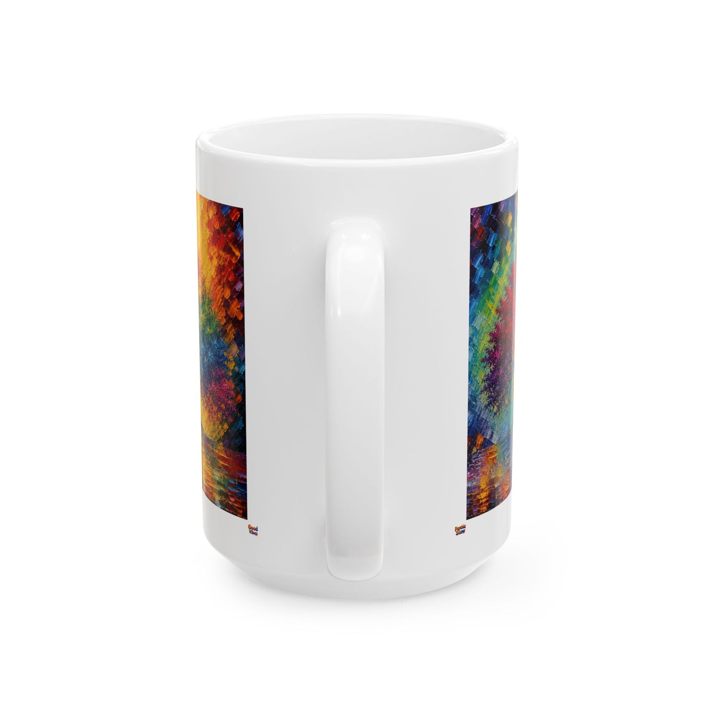 Good Vibes Painted Picturesque Tree Mug | Ceramic Coffee Mug 11oz. | 15oz.