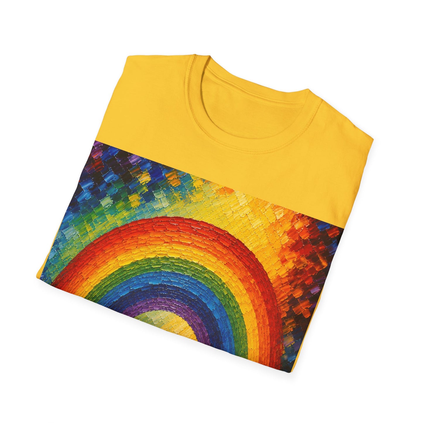 Good Vibes Painted Rainbow T-Shirt | 13 Colors | S - 3XL
