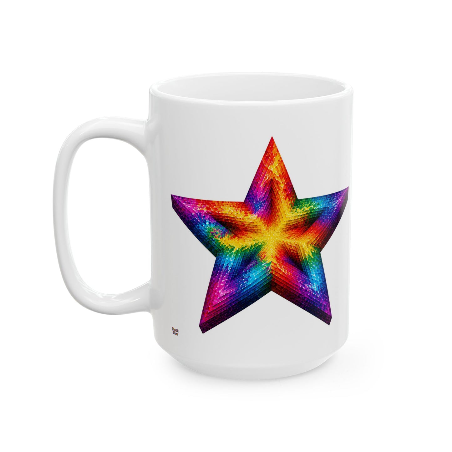 Good Vibes Tie-Dye Star Mug | Ceramic Coffee Mug 11oz. | 15oz.