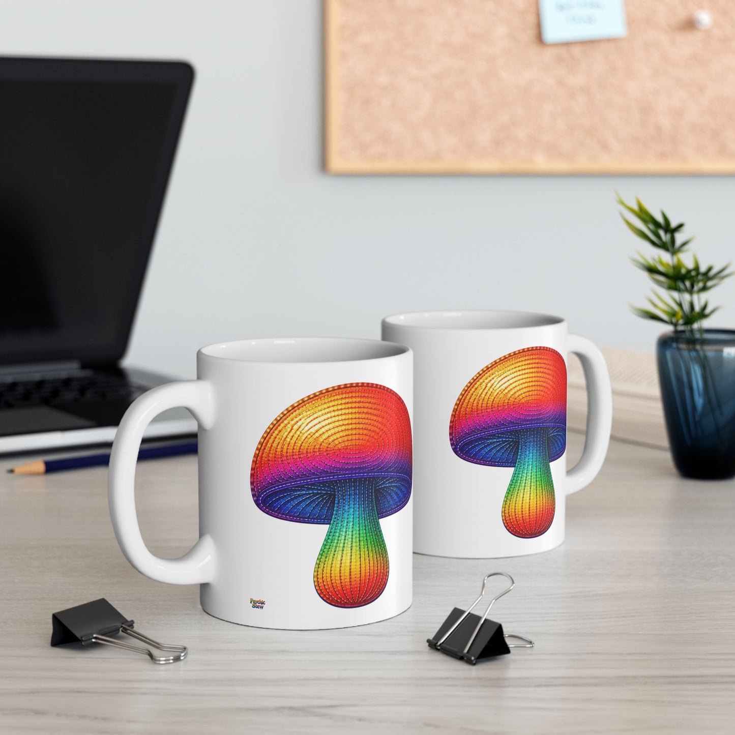 Good Vibes Mushroom Mug | Ceramic Coffee Mug 11oz. | 15oz.