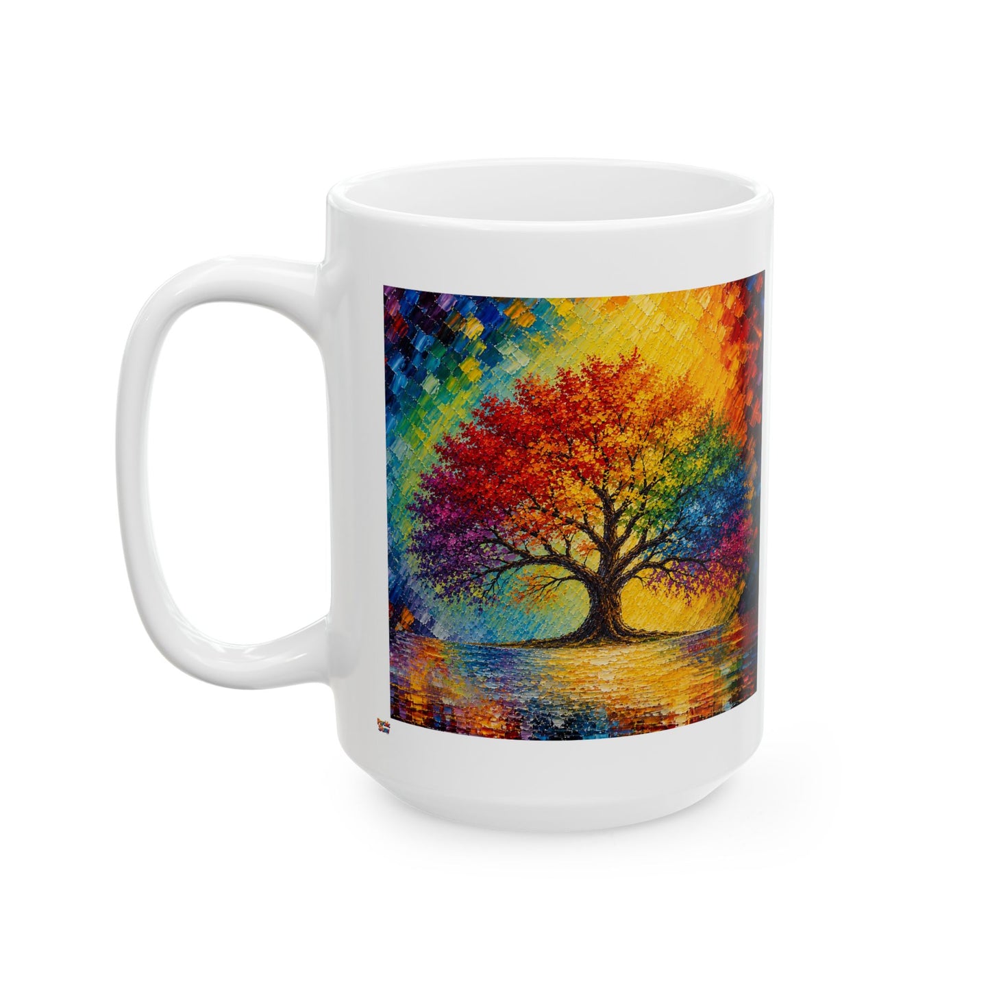 Good Vibes Painted Picturesque Tree Mug | Ceramic Coffee Mug 11oz. | 15oz.