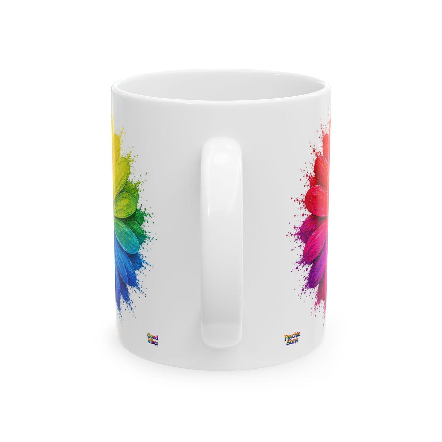 Good Vibes Bright Flower Mug | Ceramic Coffee Mug 11oz. | 15oz.