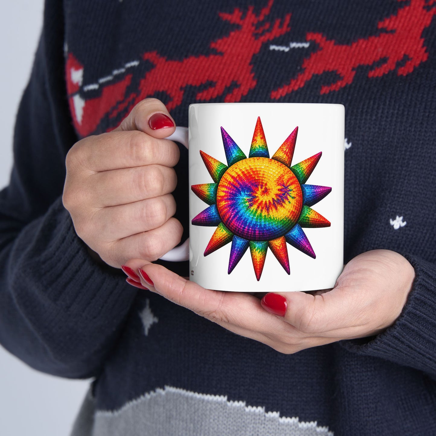 Good Vibes Tie-Dye Sun Mug | Ceramic Coffee Mug 11oz. | 15oz.