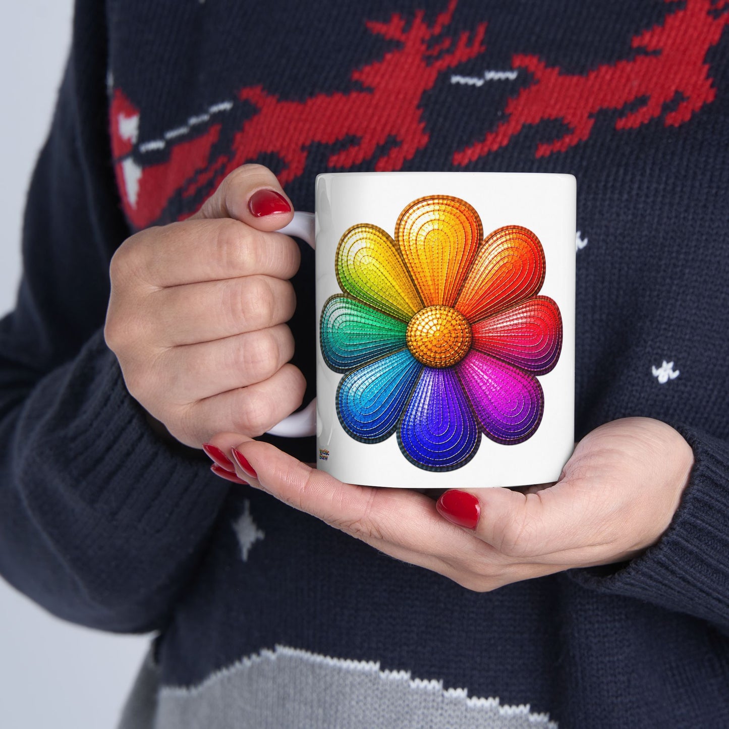 Good Vibes Flower Mug | Ceramic Coffee Mug 11oz. | 15oz.