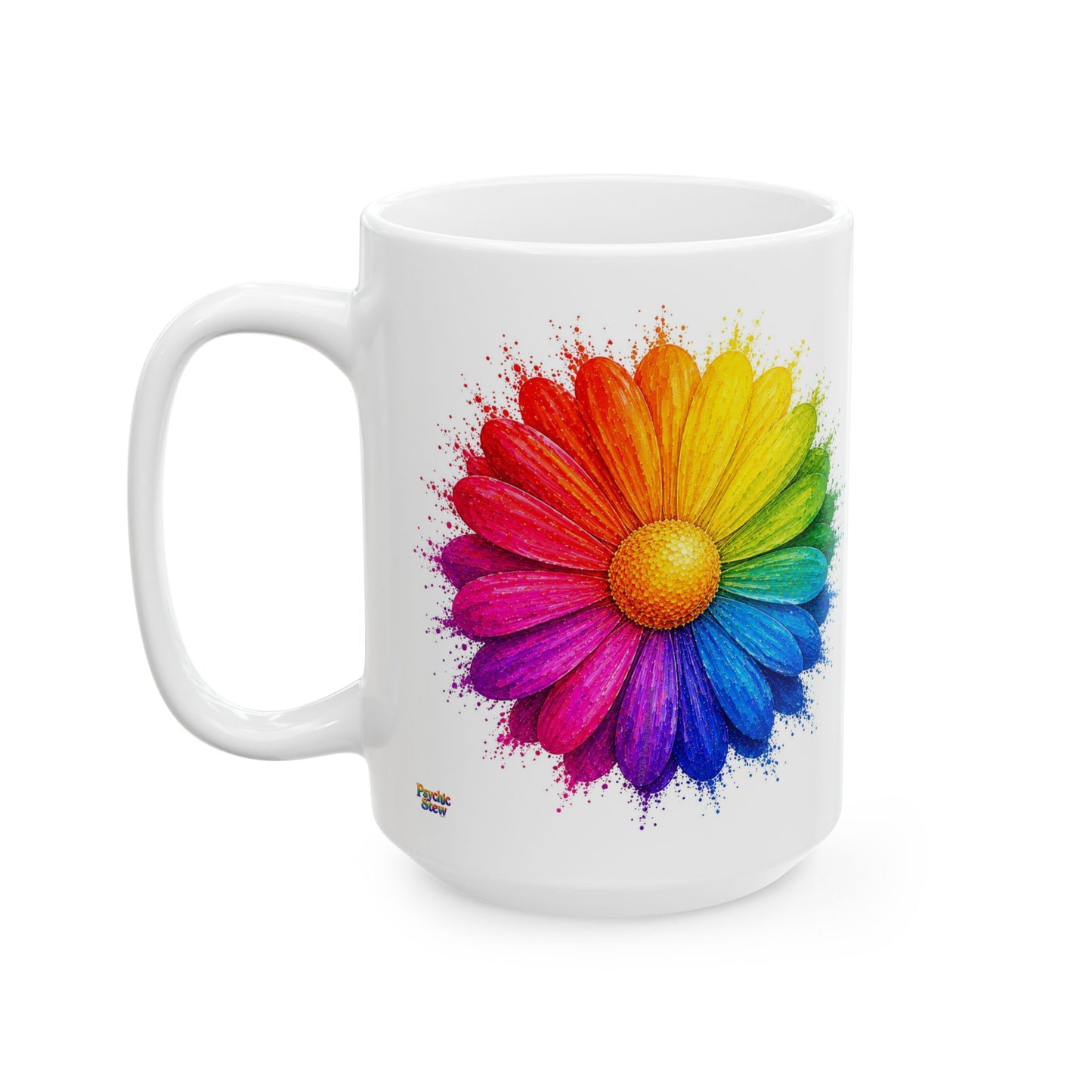Good Vibes Bright Flower Mug | Ceramic Coffee Mug 11oz. | 15oz.