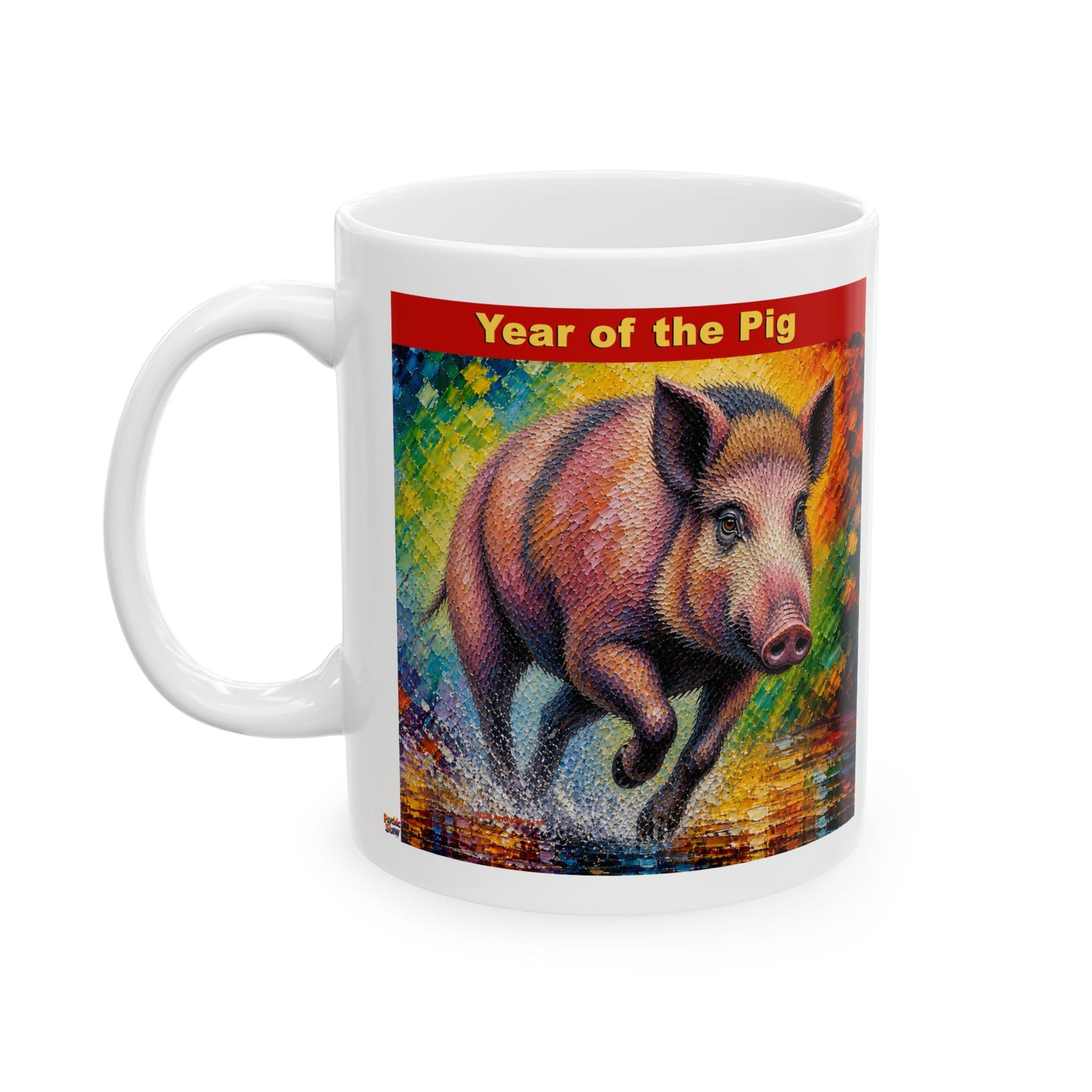 Eastern Year of the Pig Mug | Ceramic Coffee Mug 11oz. | 15oz.