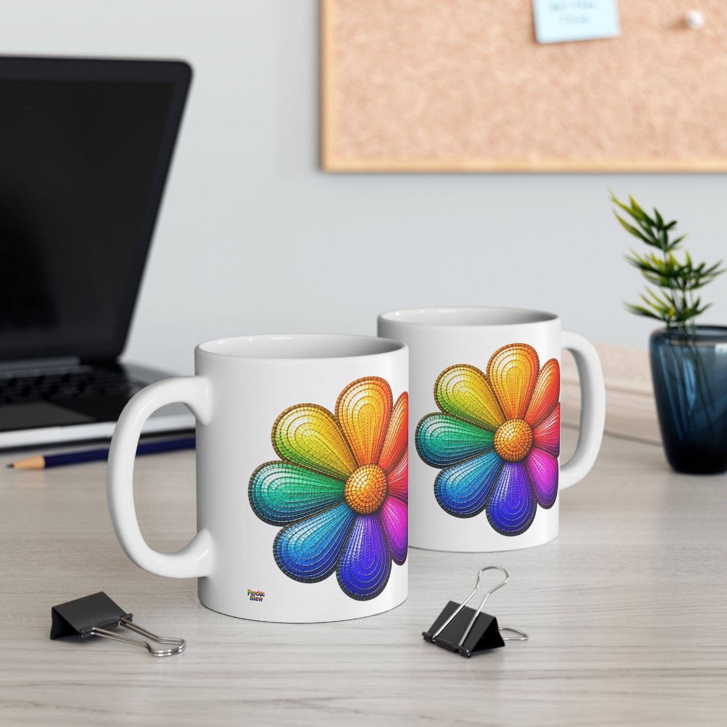 Good Vibes Flower Mug | Ceramic Coffee Mug 11oz. | 15oz.